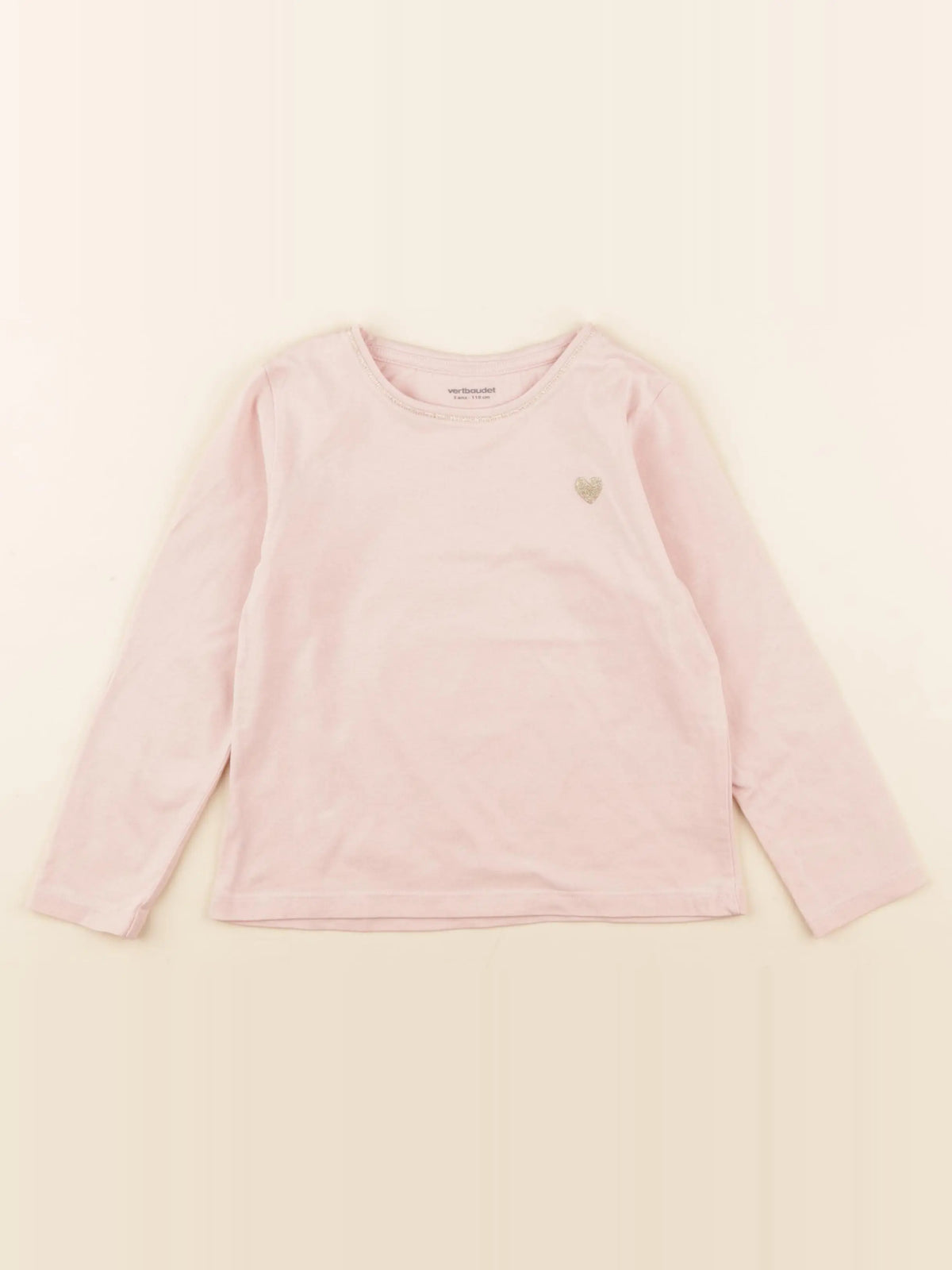 Vertbaudet - tee-shirt rose - 5 ans