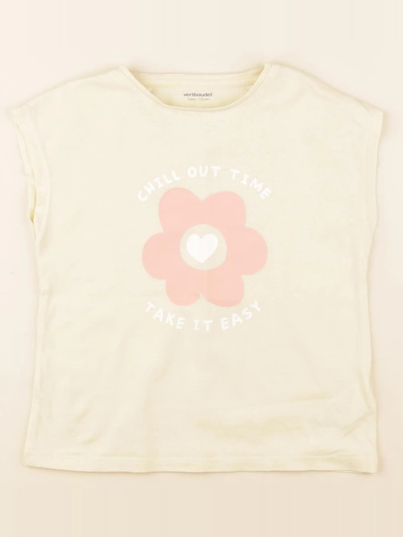 Vertbaudet - tee-shirt jaune - 5 ans