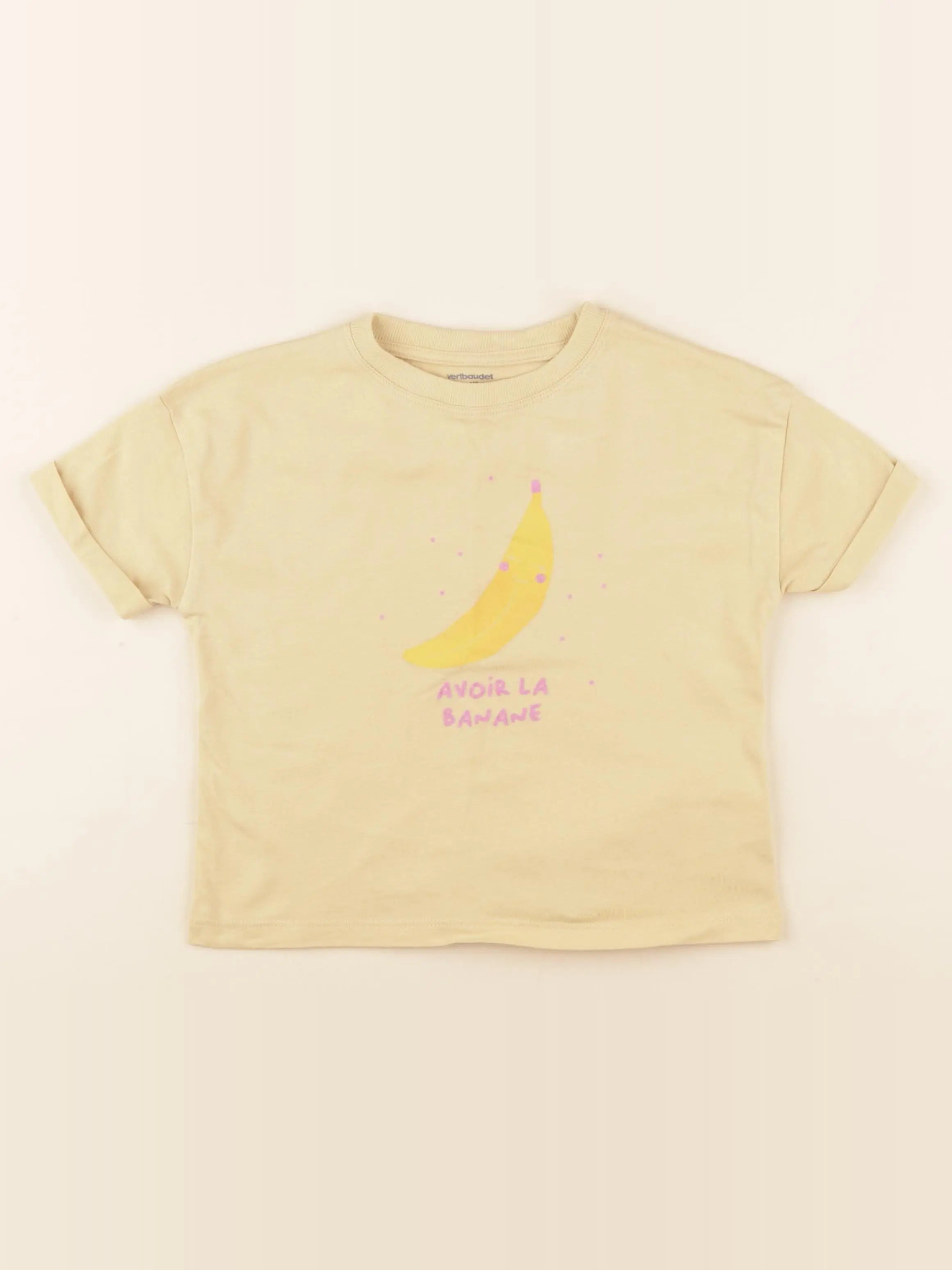 Vertbaudet - tee-shirt jaune - 5 ans