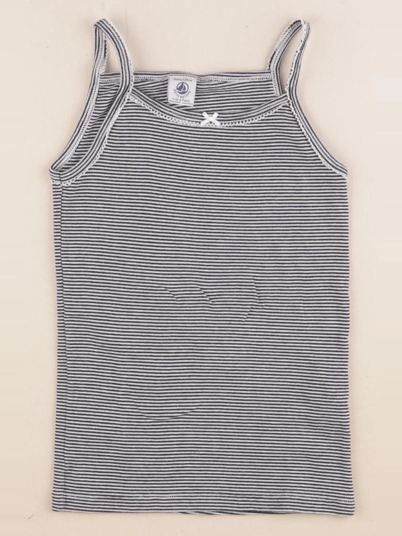 Petit Bateau - maillot de corps bleu - 8 ans