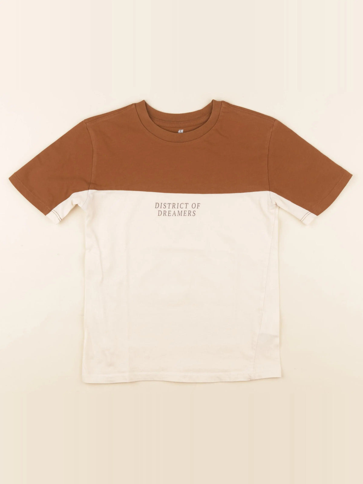 H&M - tee-shirt marron - 6/8 ans