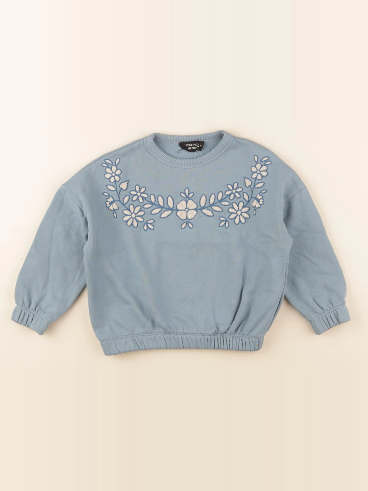 Monoprix - sweat bleu - 3 ans