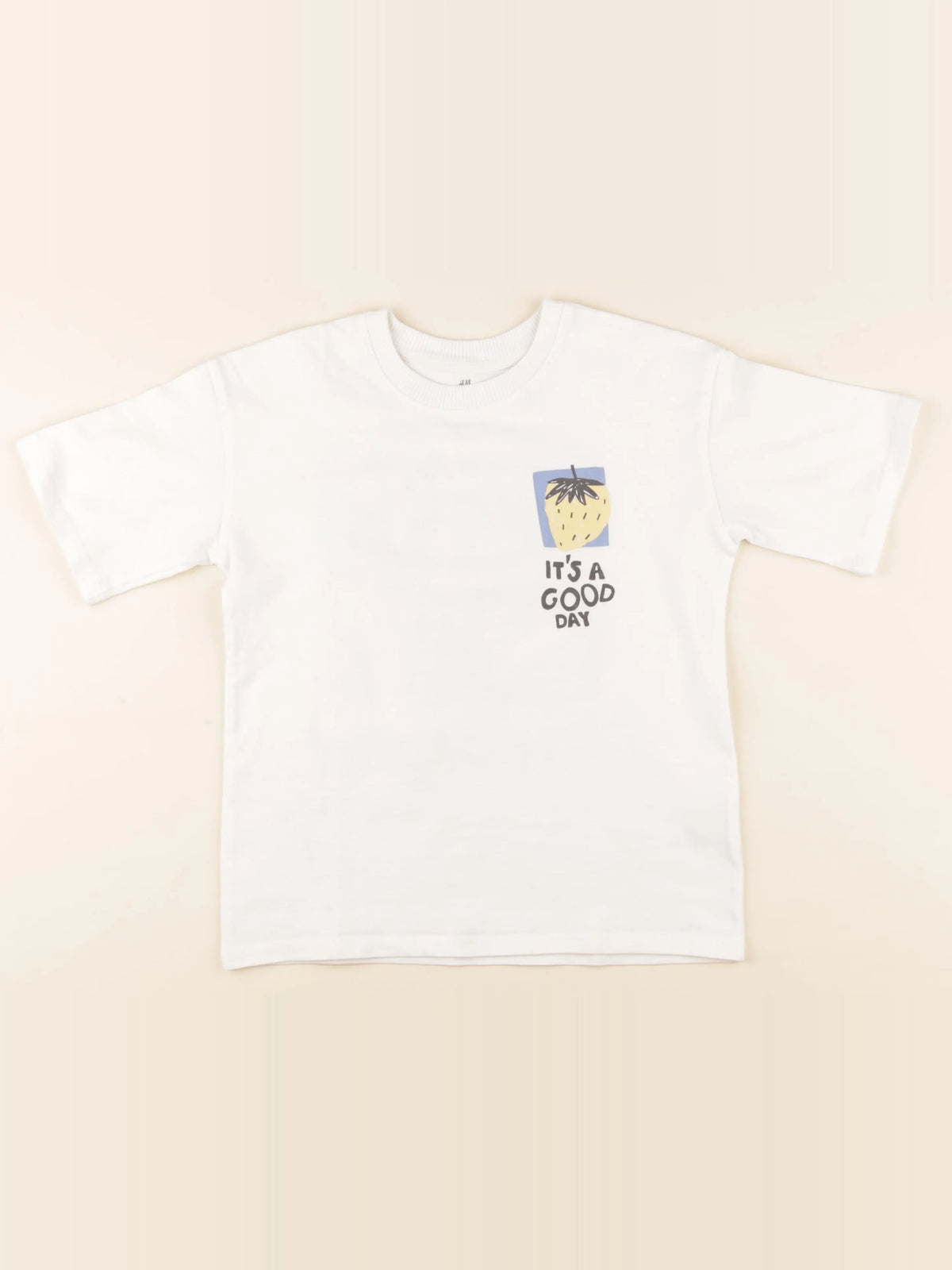 H&M - tee-shirt imprimé au dos blanc - 6/8 ans