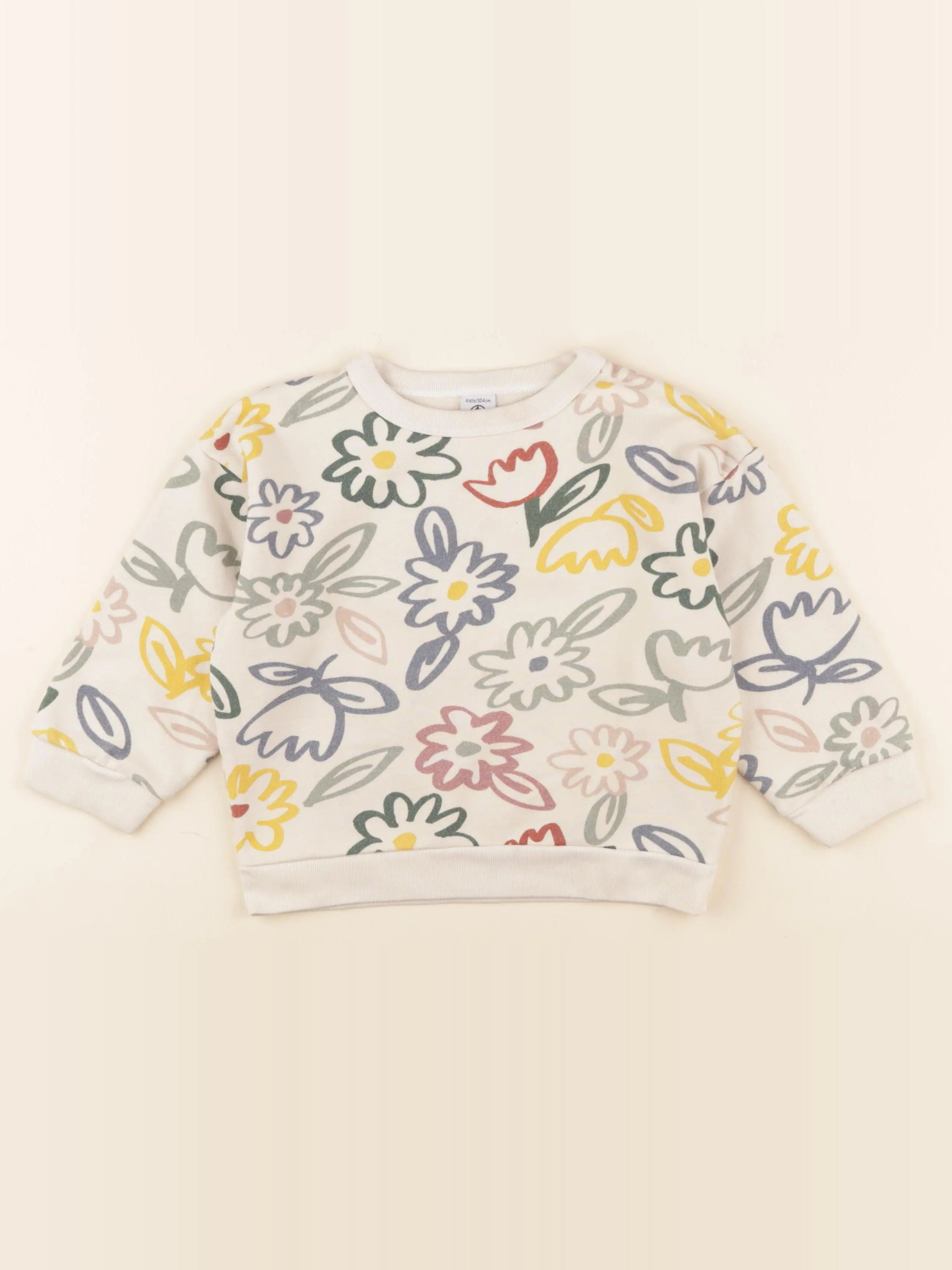 Petit Bateau - sweat marron - 4 ans
