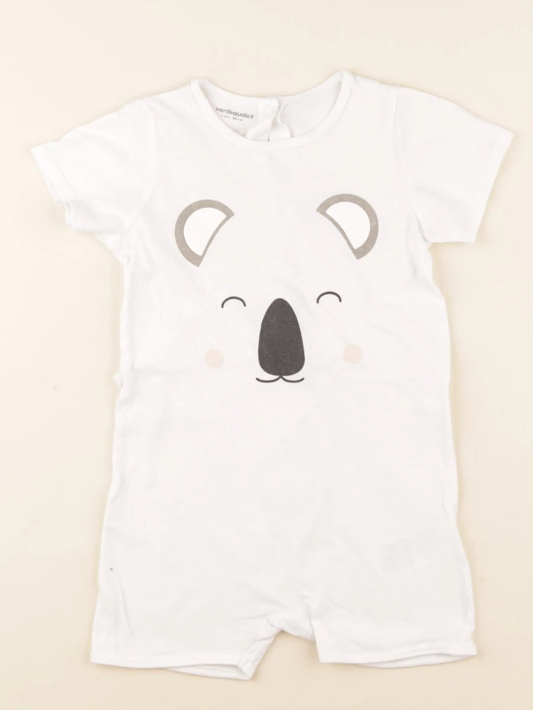 Vertbaudet - pyjama coton blanc - 2 ans