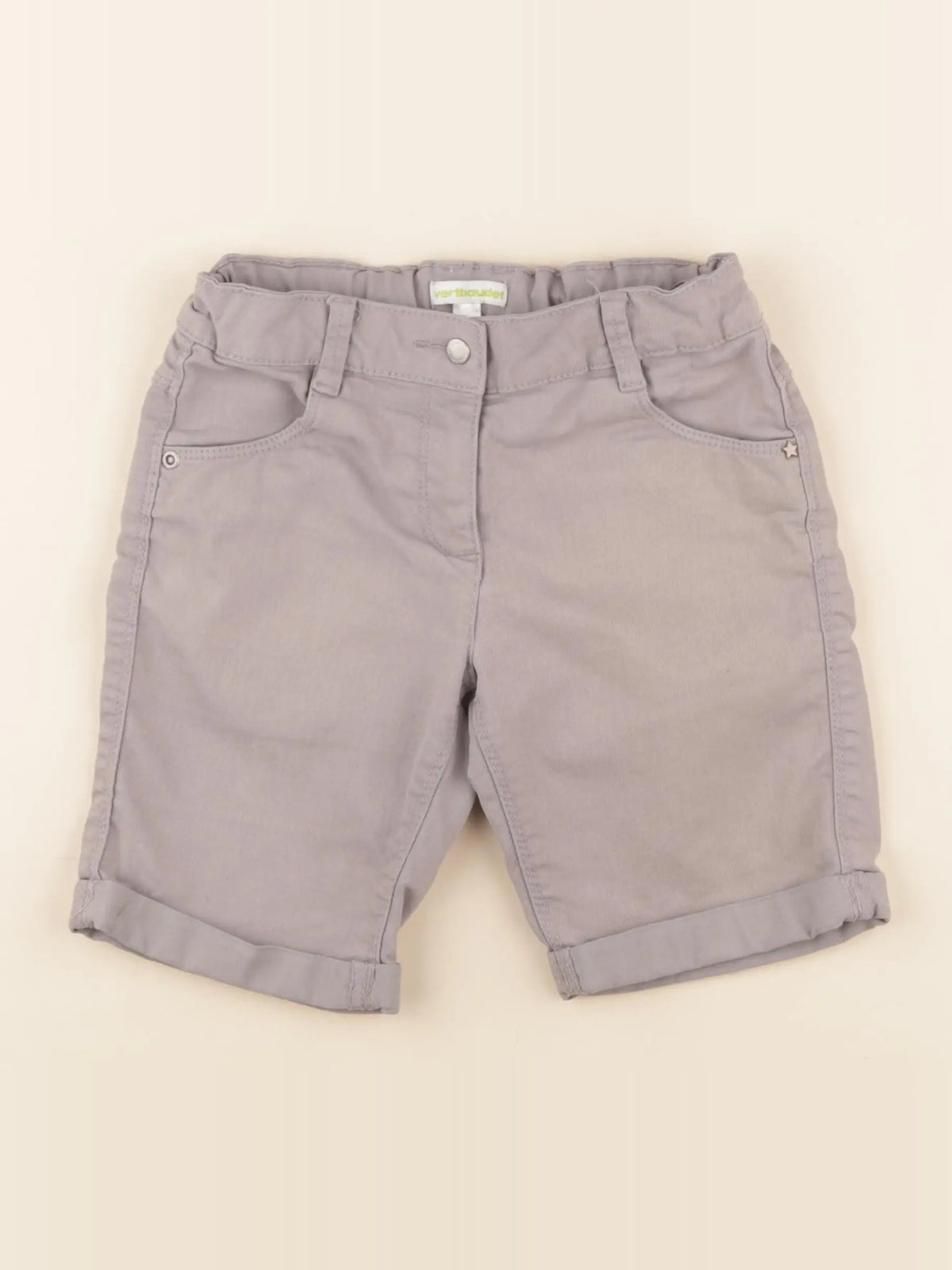 Vertbaudet - short gris - 8 ans