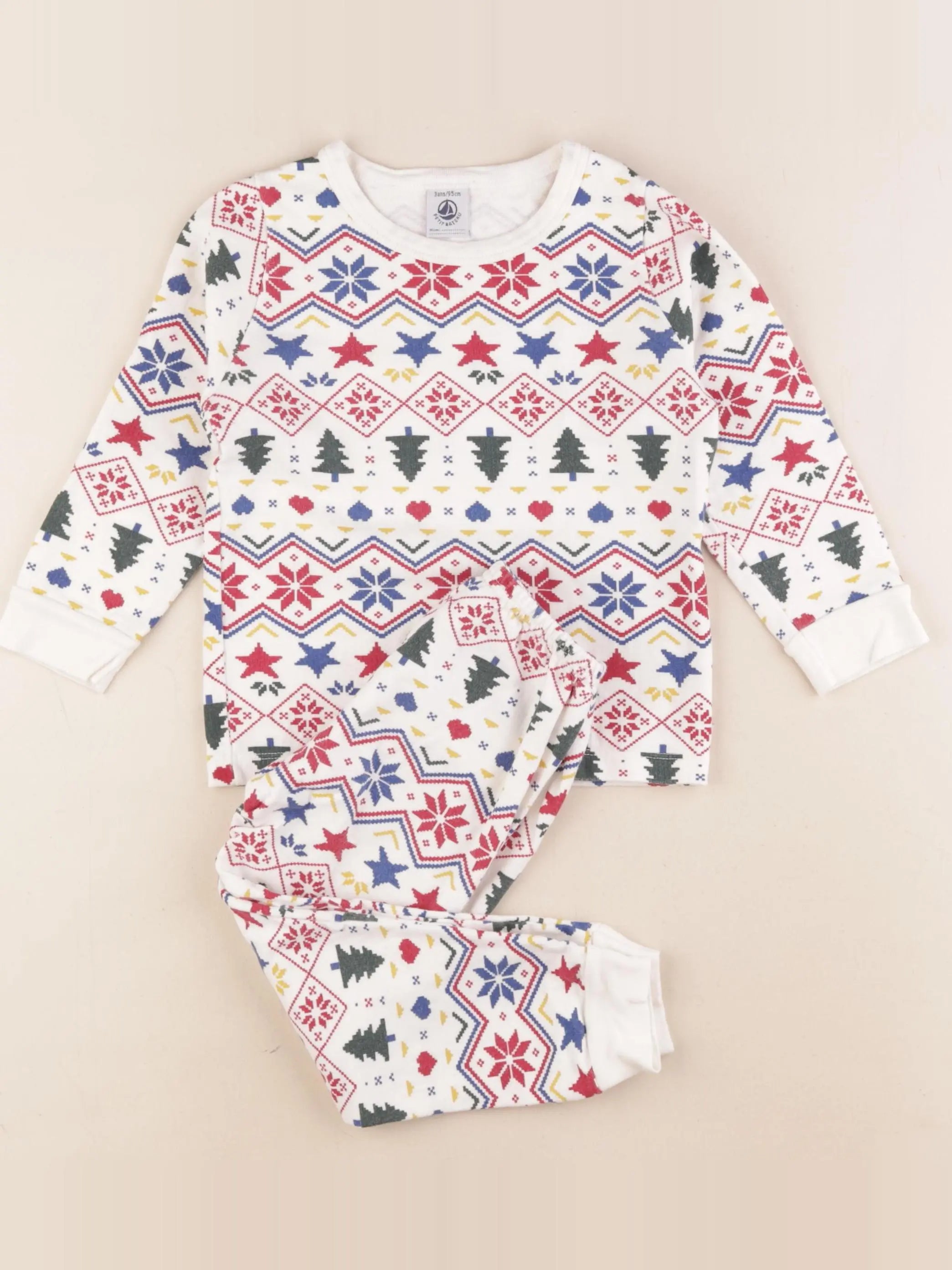 Petit Bateau - pyjama coton multicolore - 3 ans