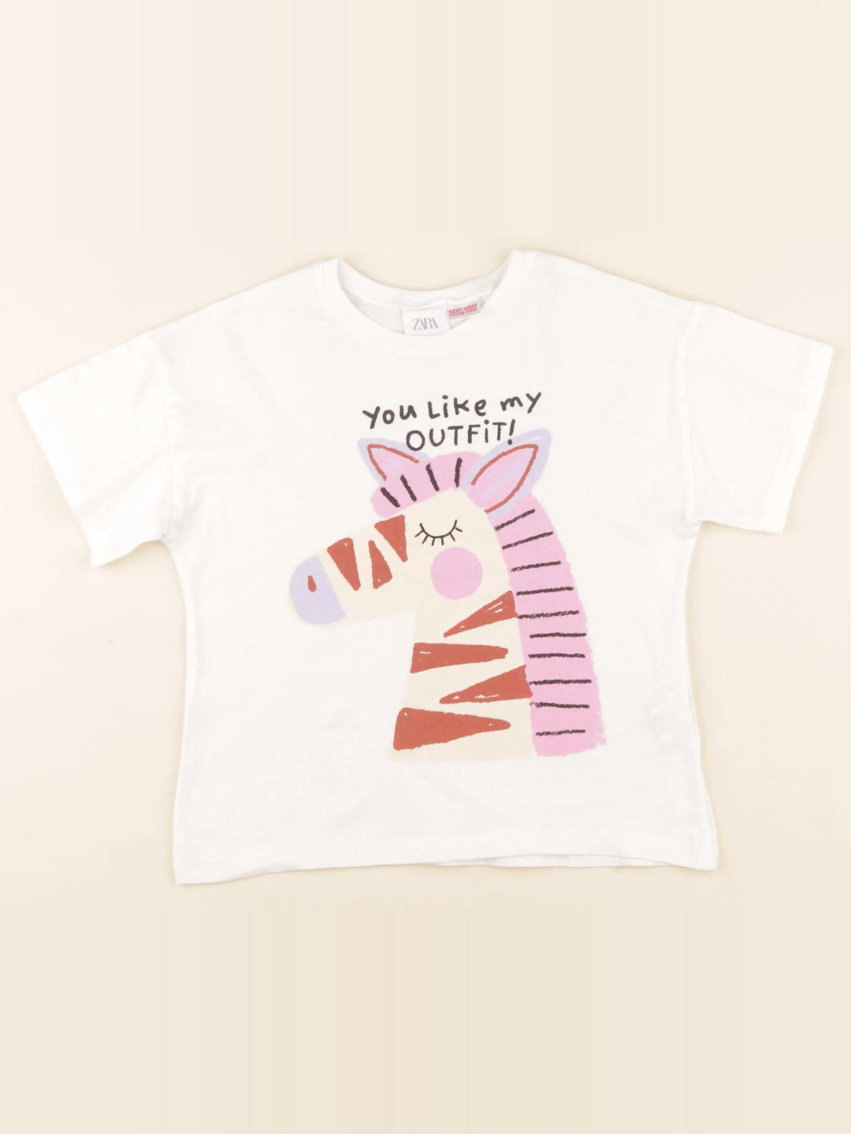 Zara - tee-shirt blanc - 5/6 ans