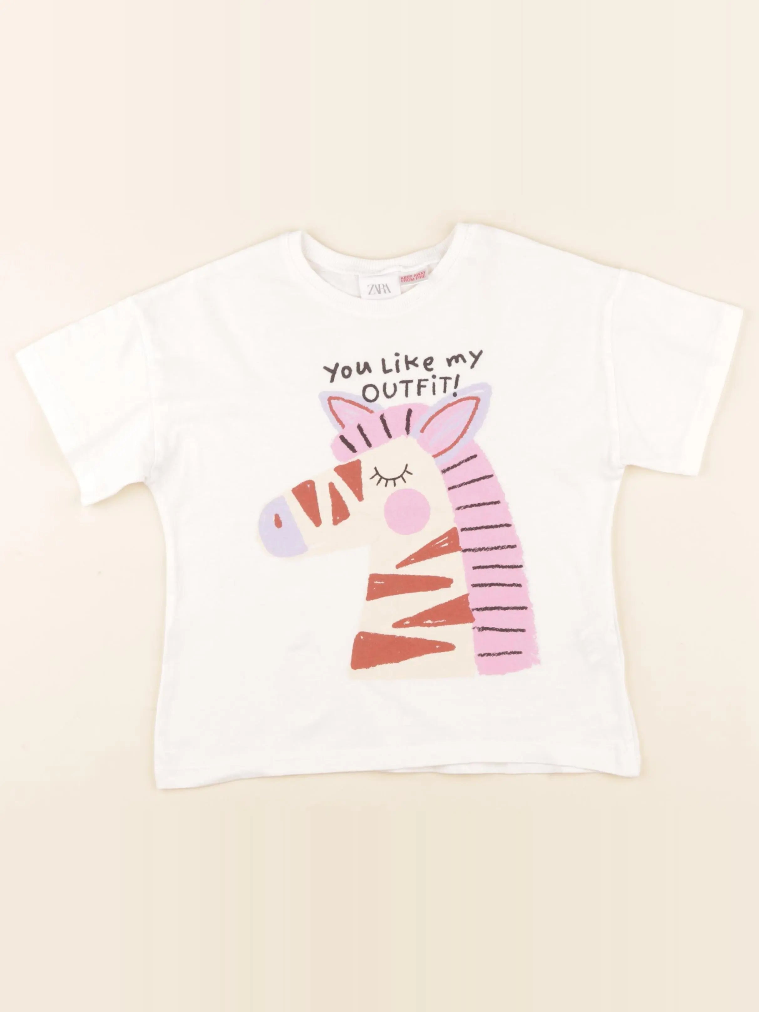 Zara - tee-shirt blanc - 5/6 ans