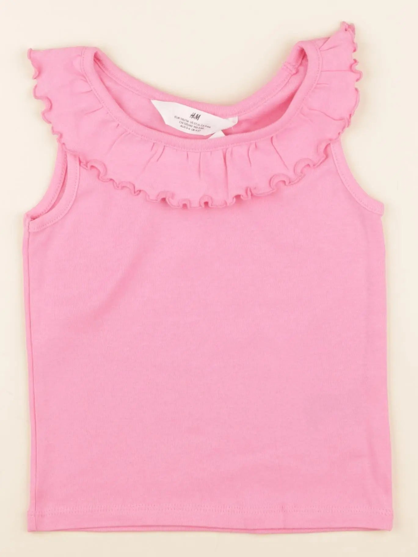 H&M - débardeur rose - 4/6 ans