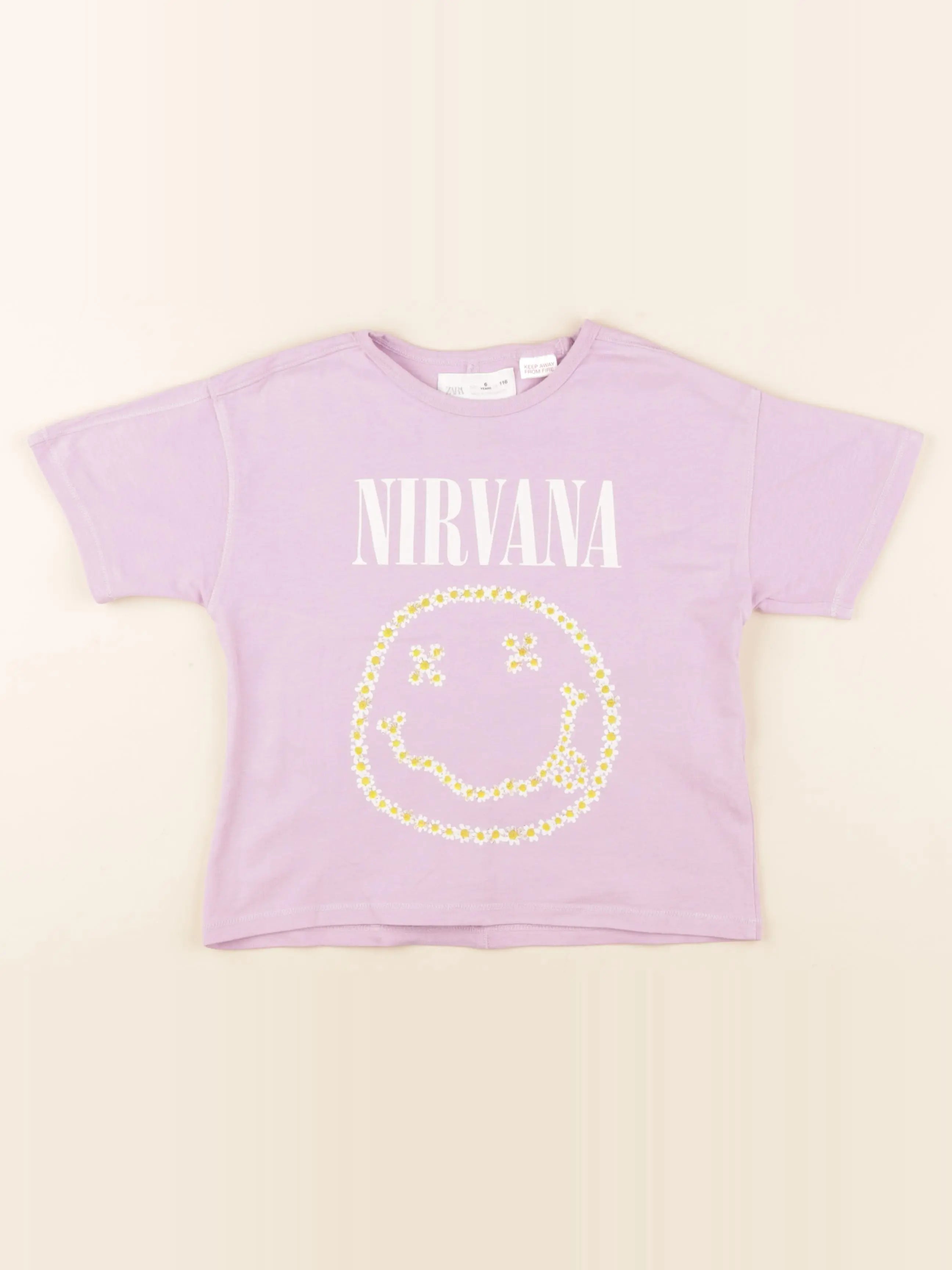 Zara - tee-shirt violet - 6 ans