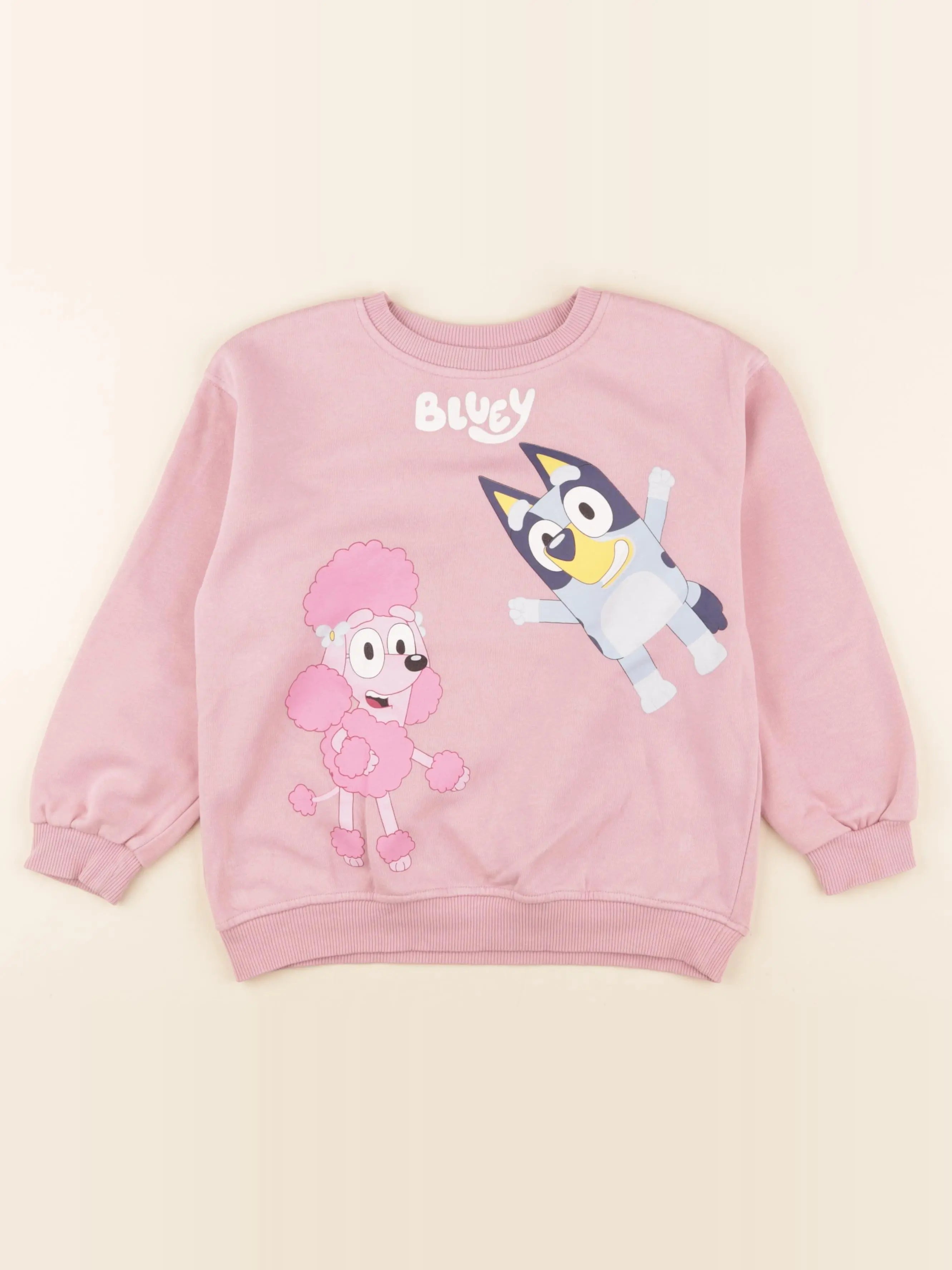 H&M - sweat rose - 6/7 ans