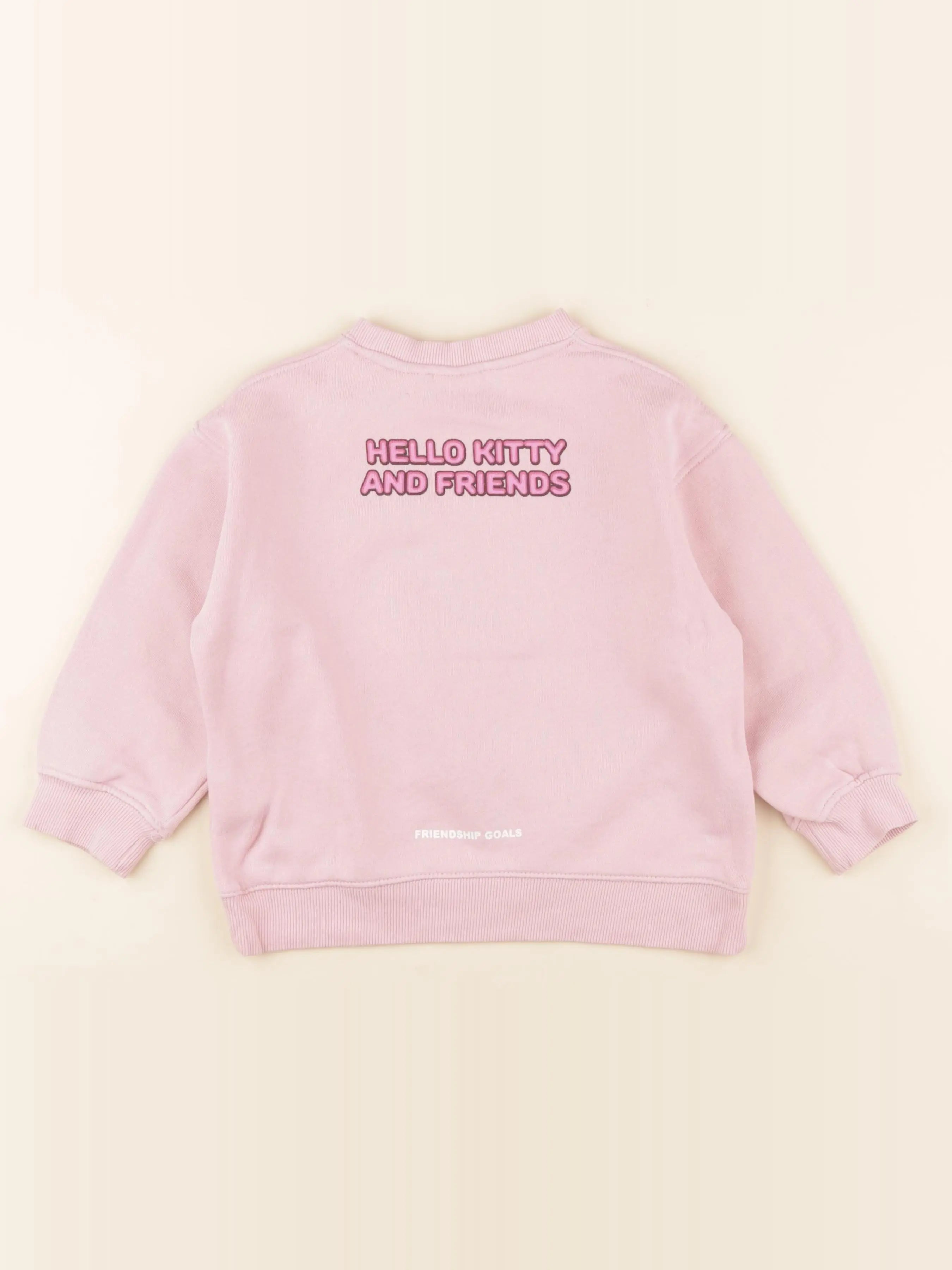 H&M - sweat imprimé au dos rose - 6/7 ans