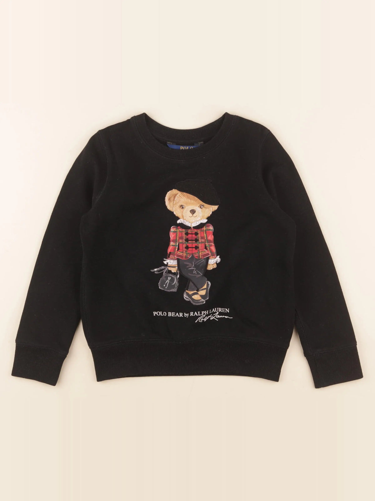 Ralph Lauren - sweat noir - 7 ans