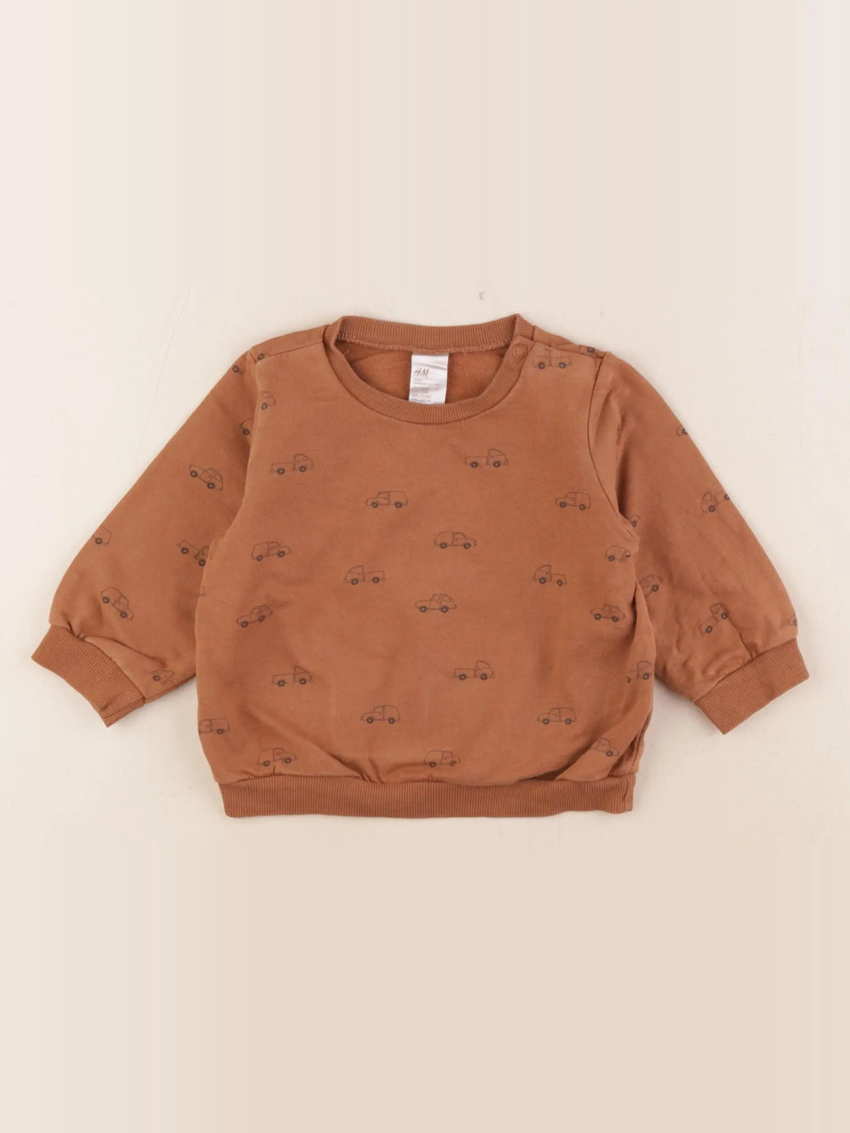 H&M - sweat marron - 9/12 mois