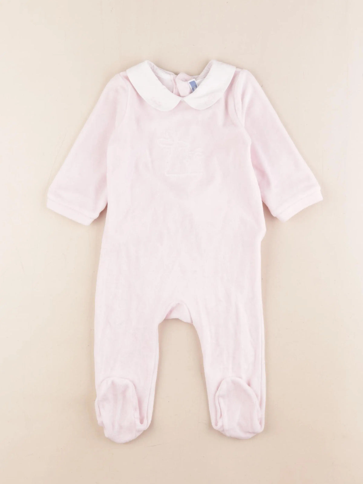 Jacadi - pyjama velours rose - 6 mois