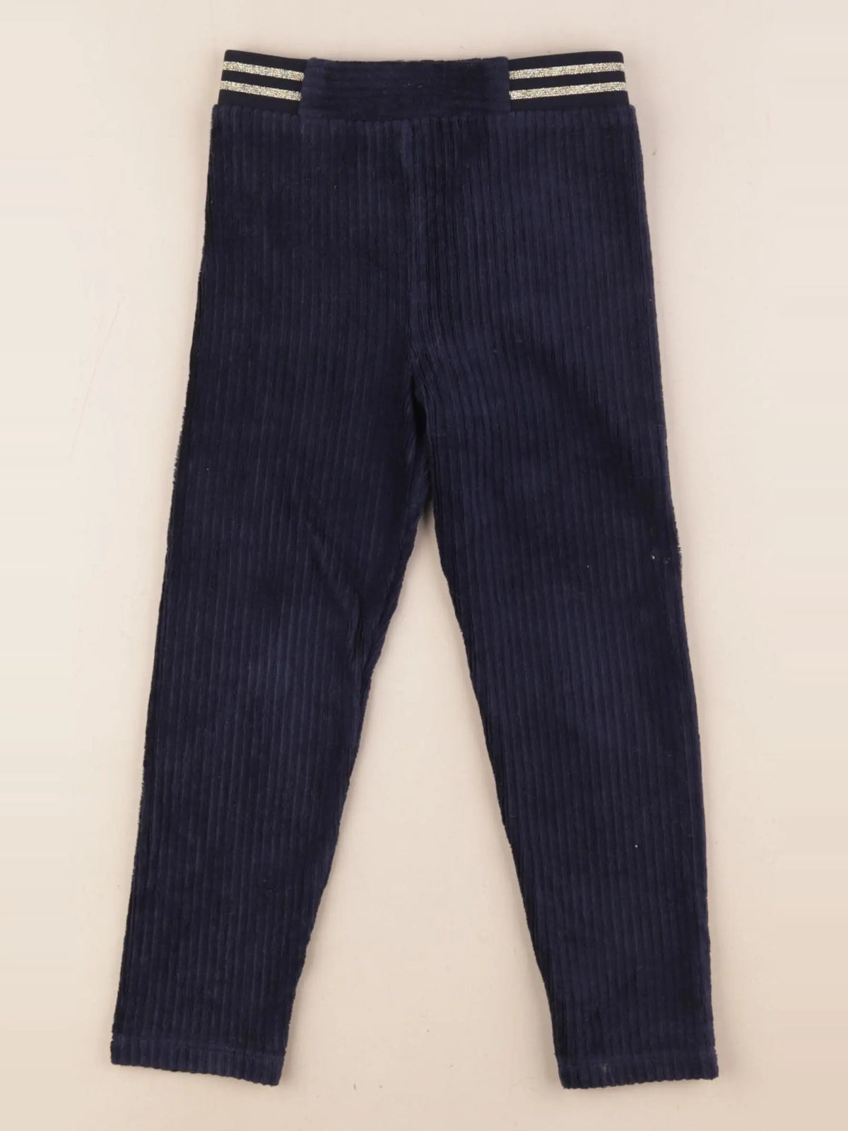 Vertbaudet - legging velours bleu - 4 ans