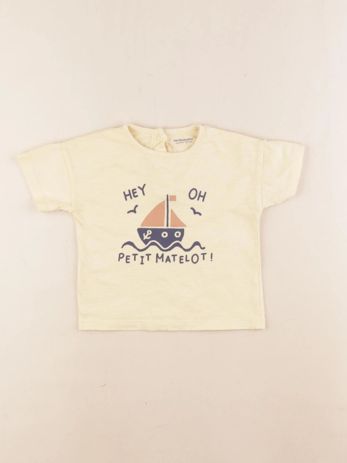Vertbaudet - tee-shirt jaune - 18 mois