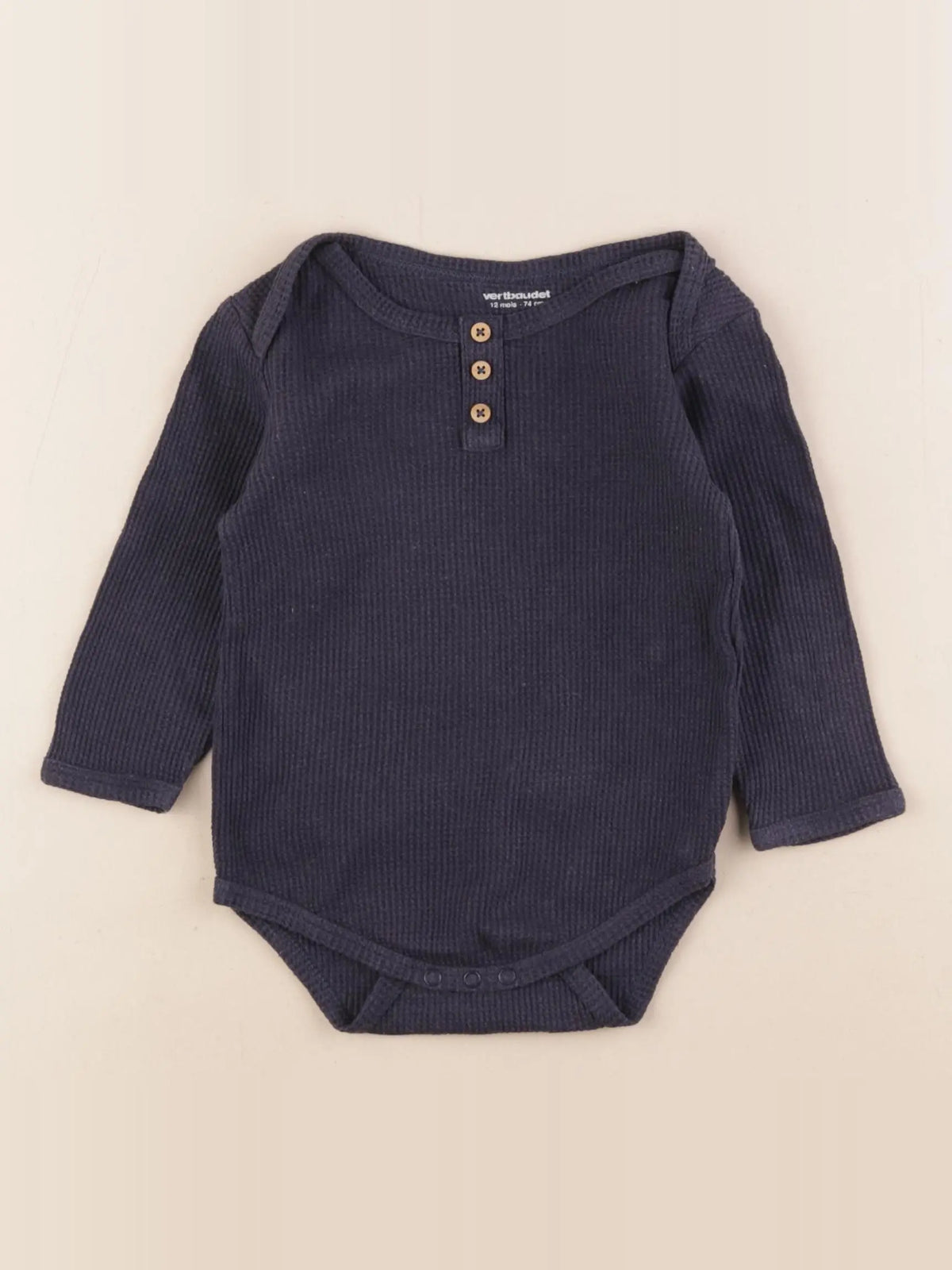 Vertbaudet - body bleu - 12 mois