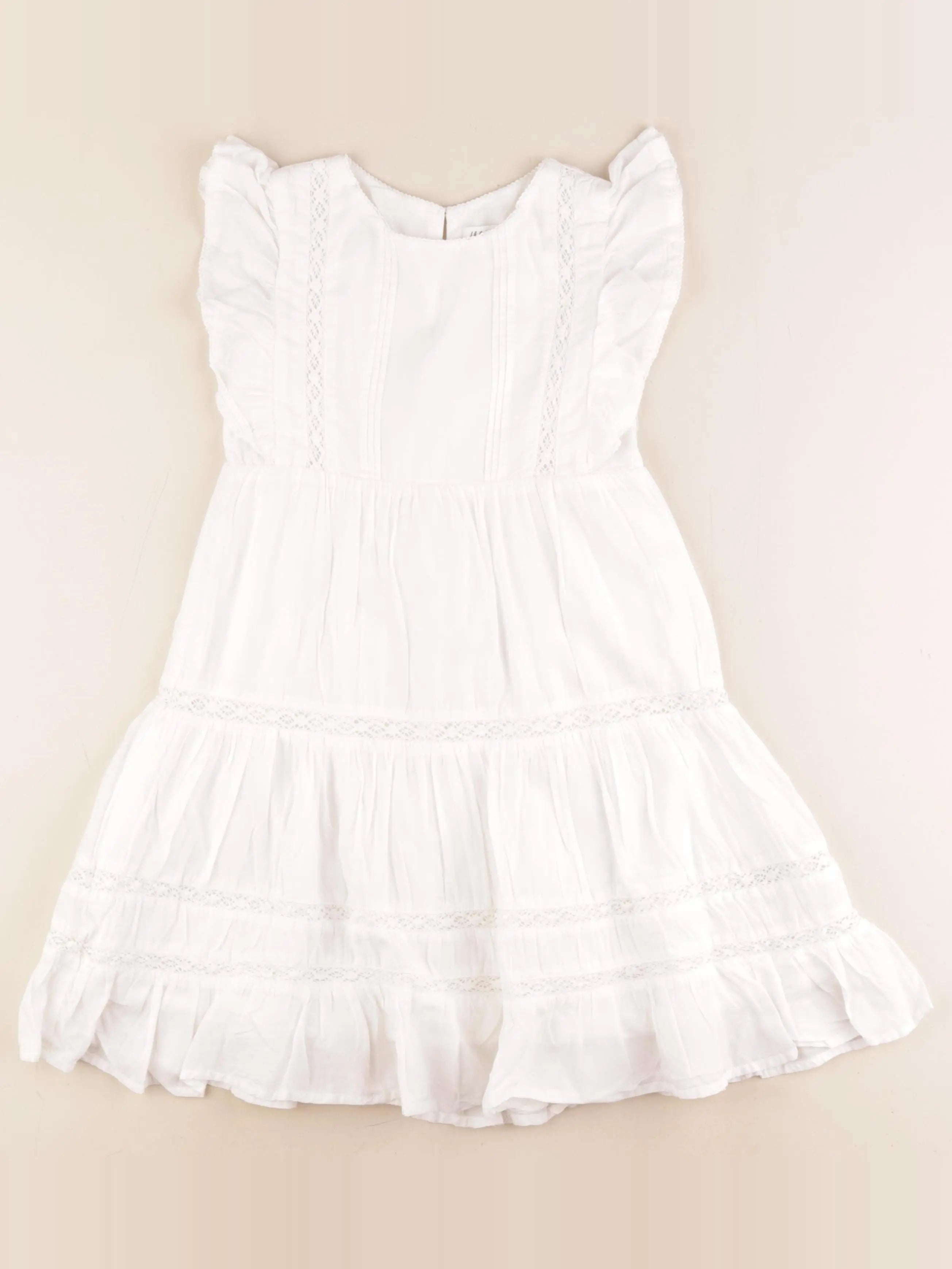 H&M - robe blanc - 5/6 ans