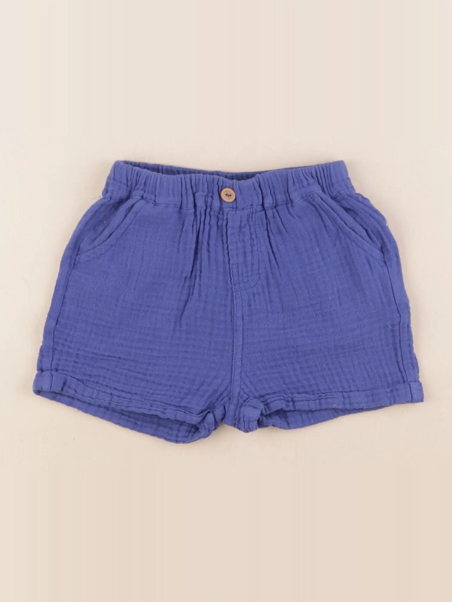 Vertbaudet - short bleu - 18 mois