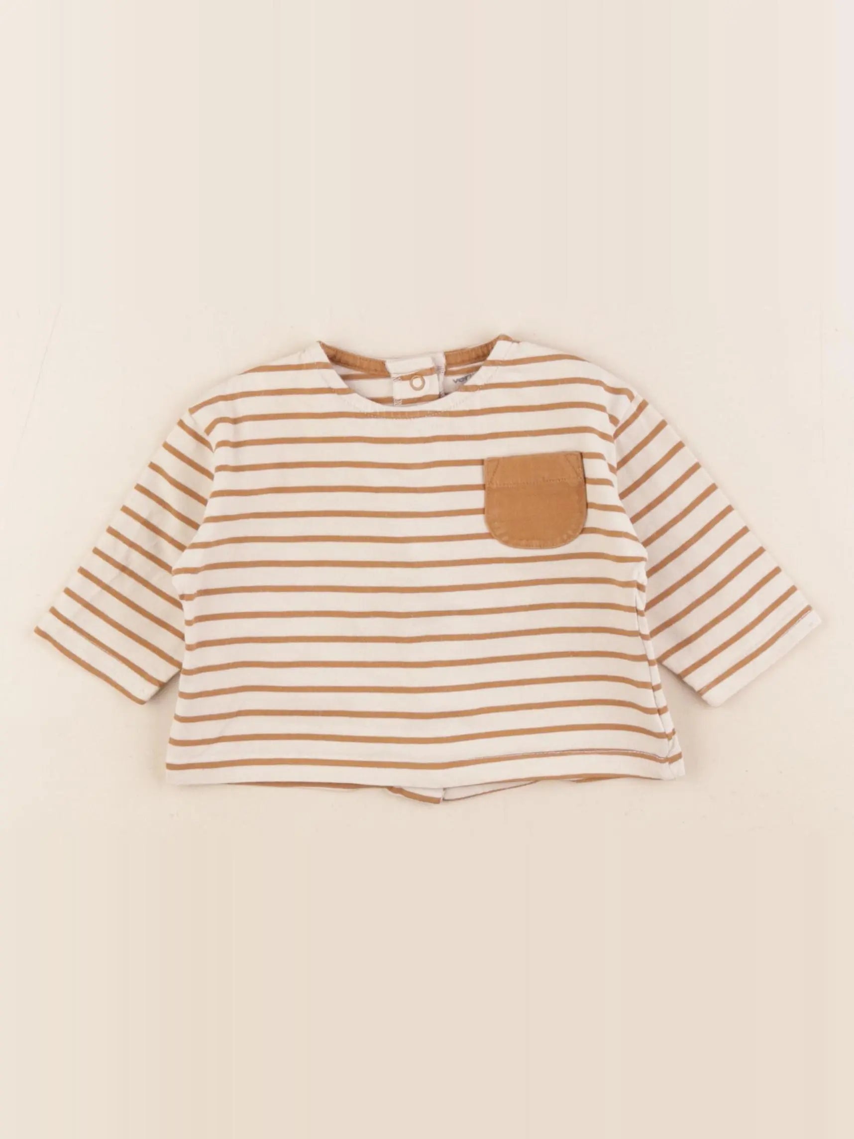 Vertbaudet - tee-shirt marron - 3 mois