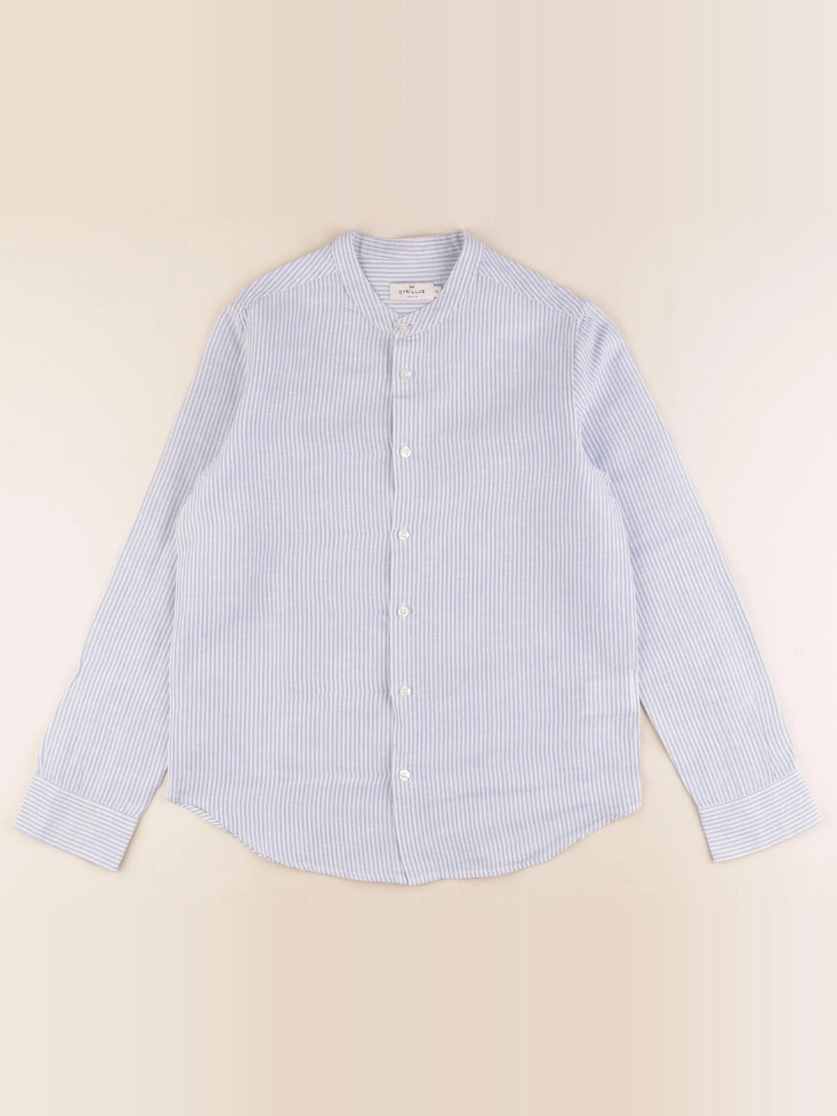 Cyrillus - chemise bleu, blanc - 12 ans