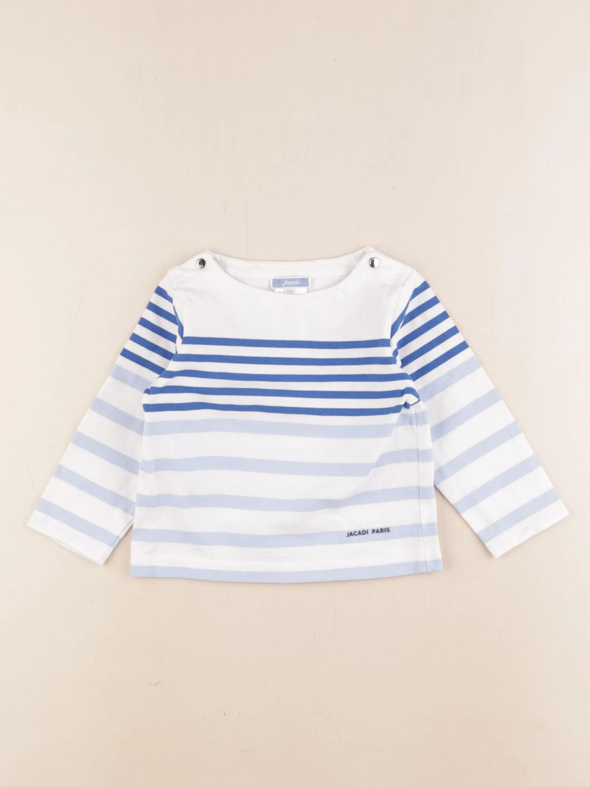 Jacadi - tee-shirt blanc, bleu - 36 mois