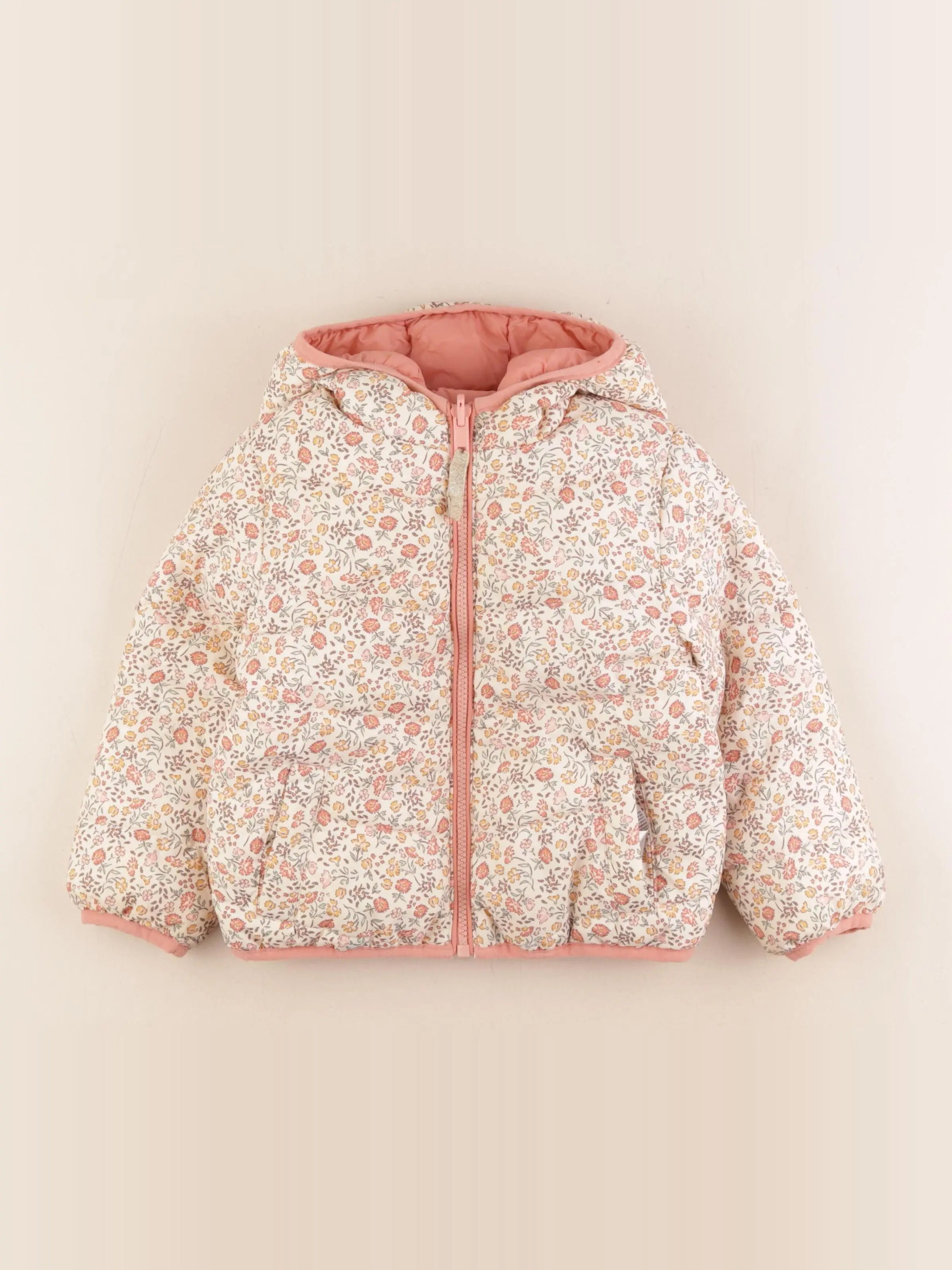 Vertbaudet - doudoune réversible multicolore - 4 ans