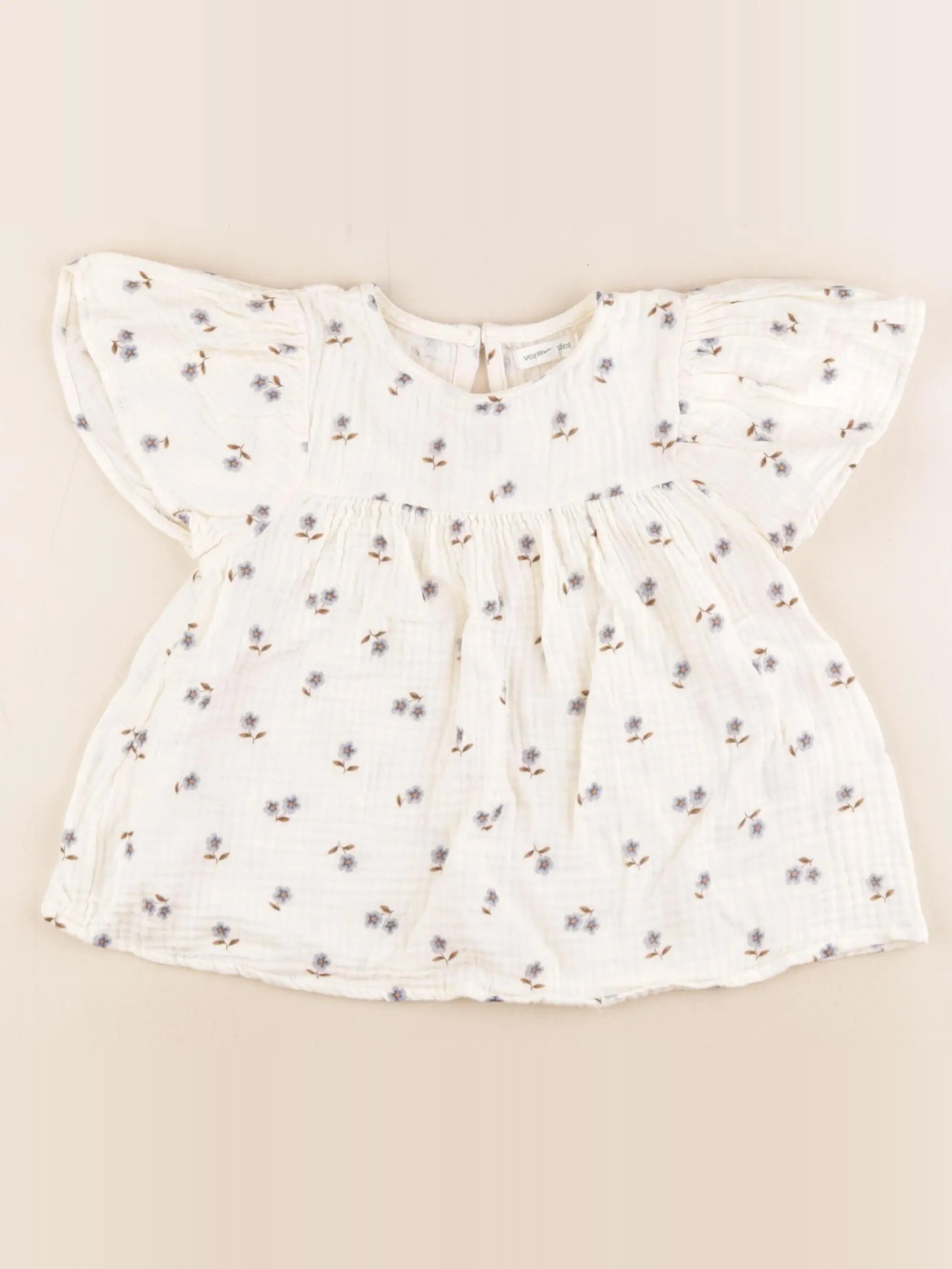 Vertbaudet - blouse beige, bleu - 5 ans