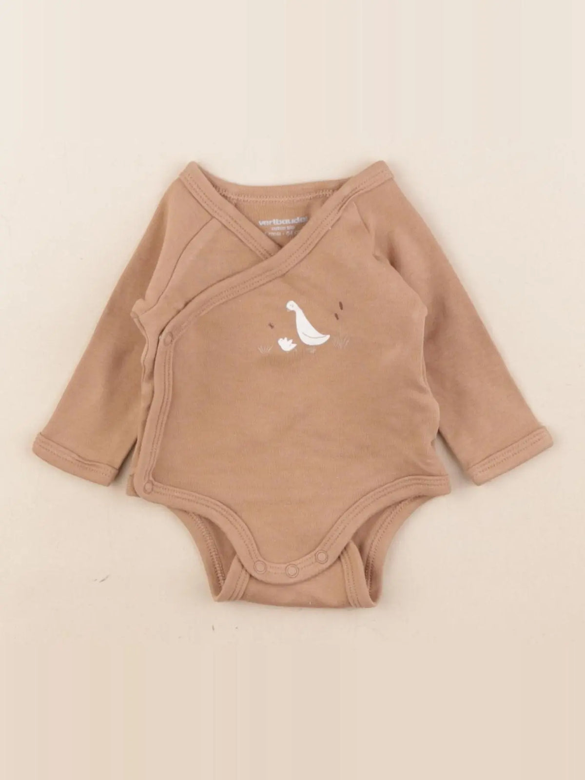 Vertbaudet - body marron - 1 mois