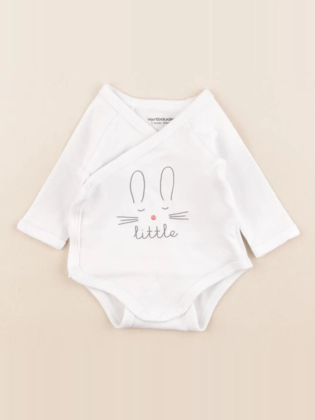 Vertbaudet - body blanc - 1 mois