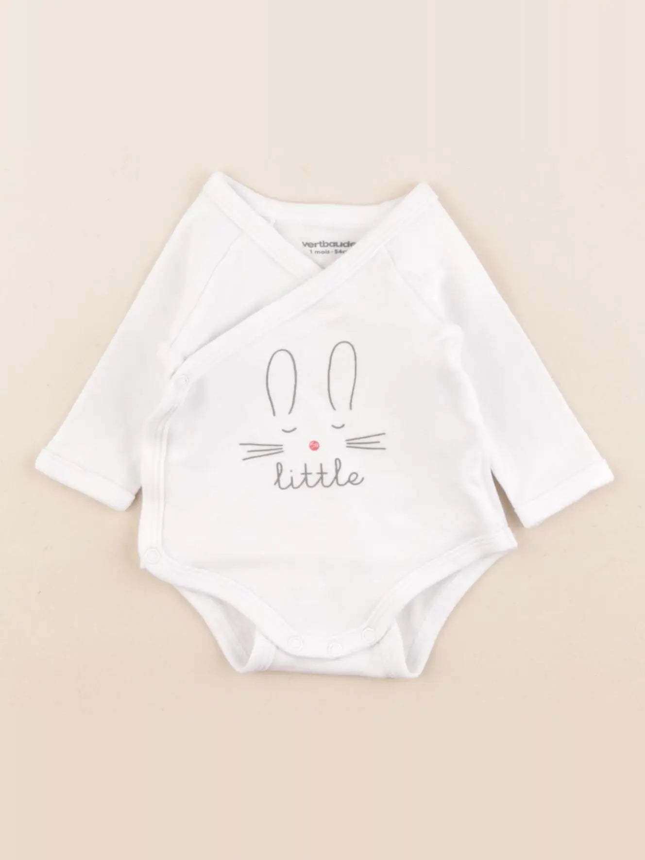 Vertbaudet - body blanc - 1 mois