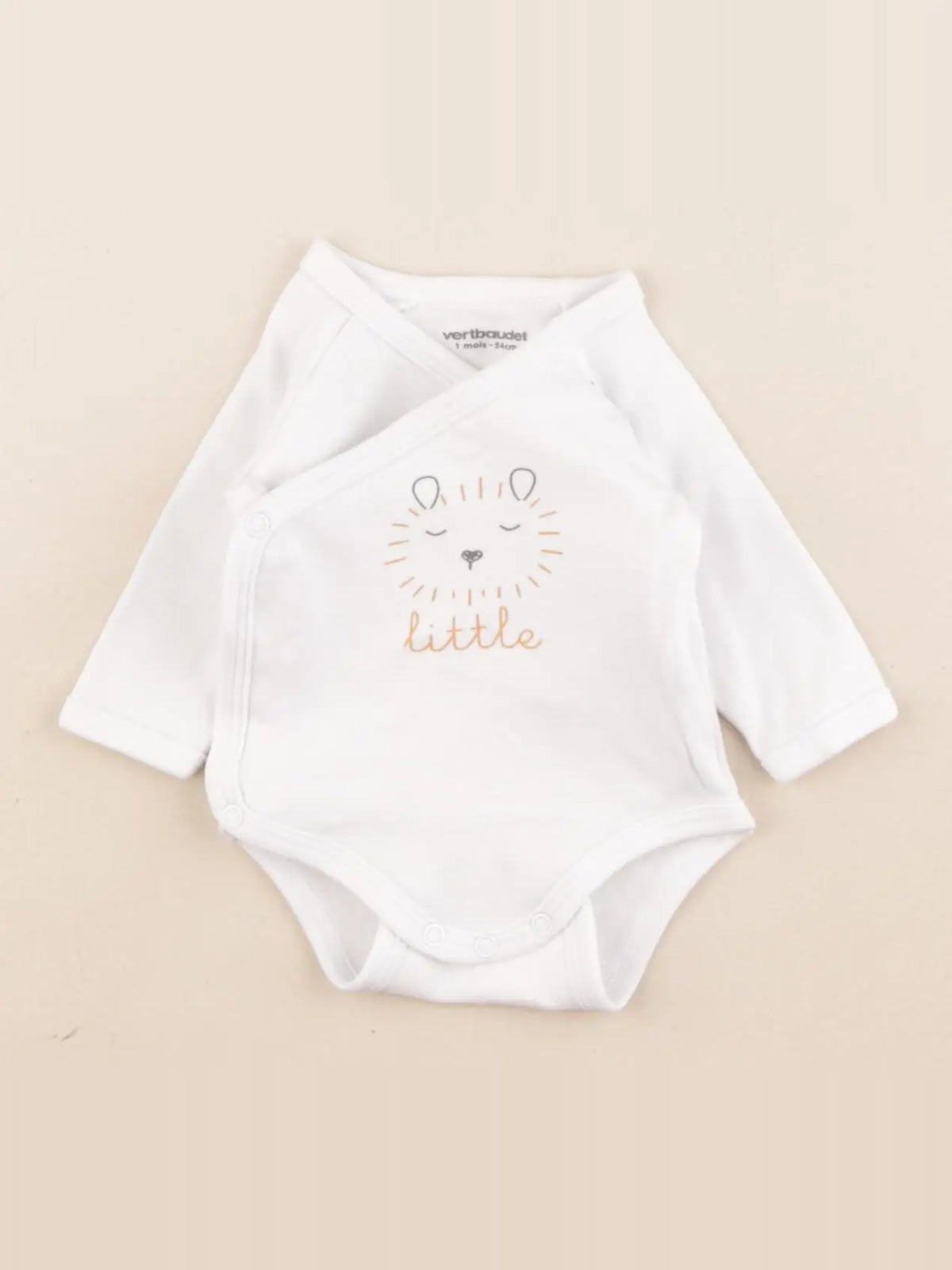 Vertbaudet - body blanc - 1 mois