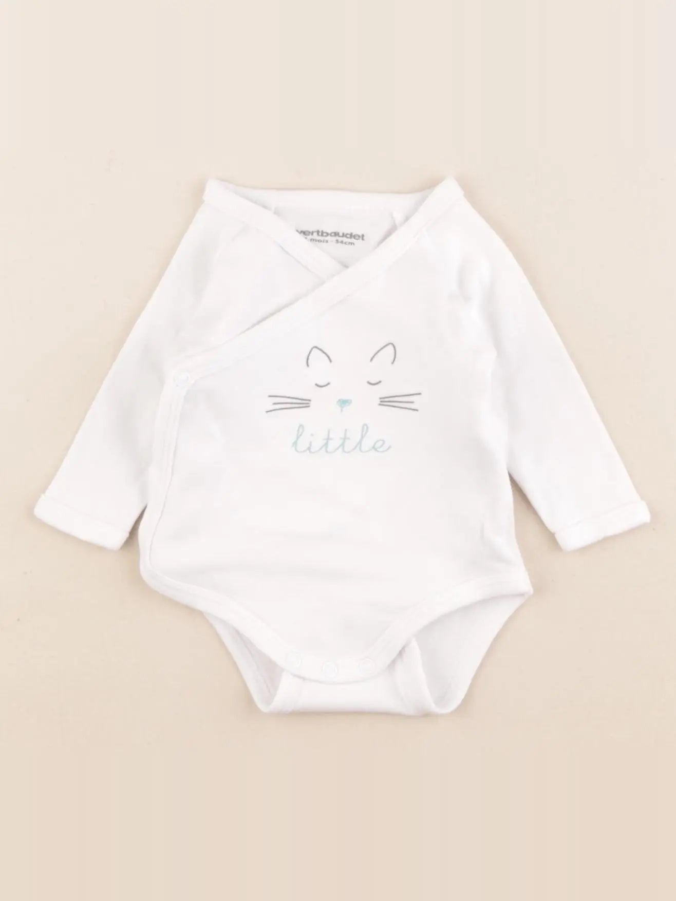 Vertbaudet - body blanc - 1 mois