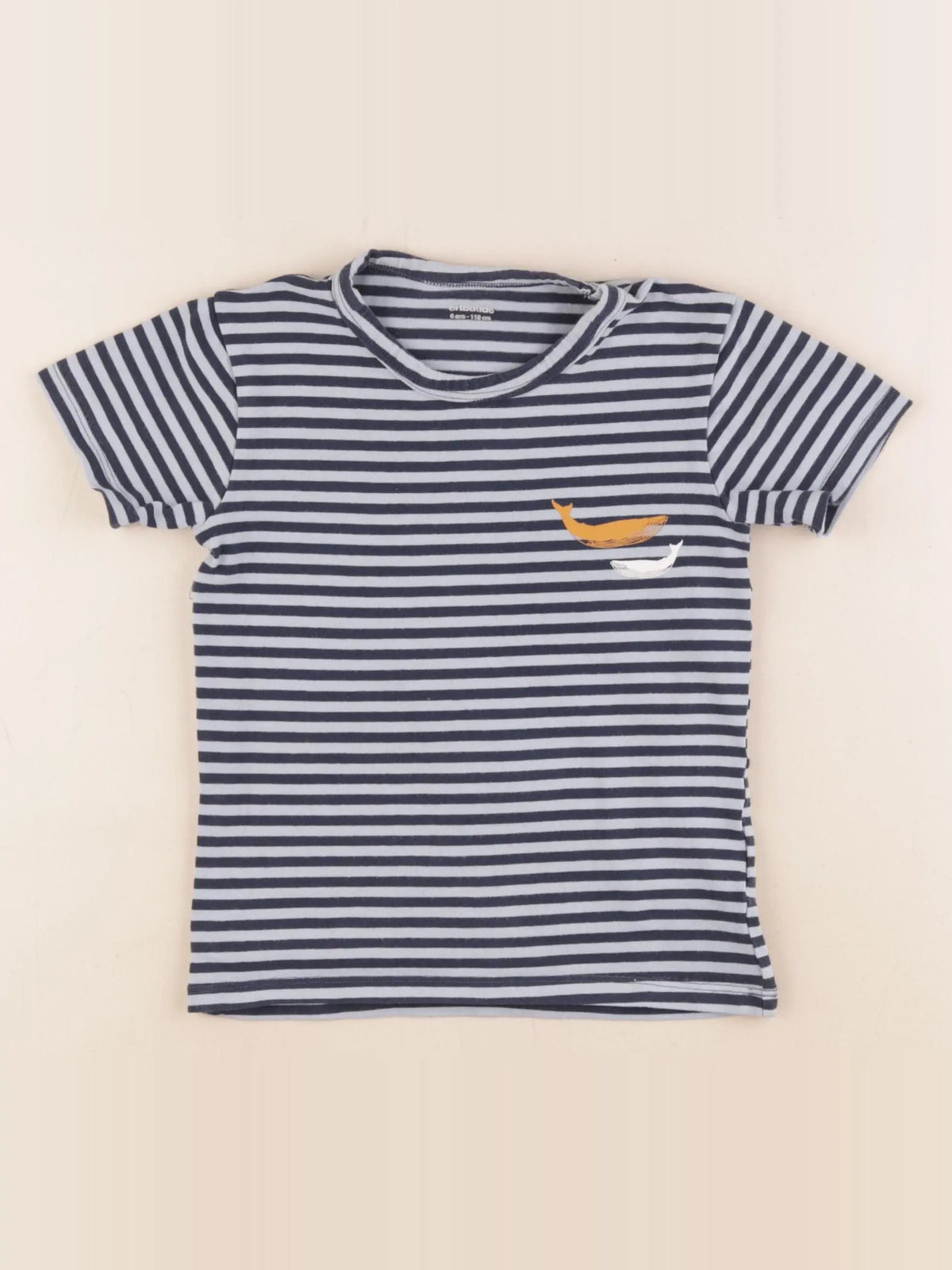 Vertbaudet - tee-shirt bleu - 6 ans