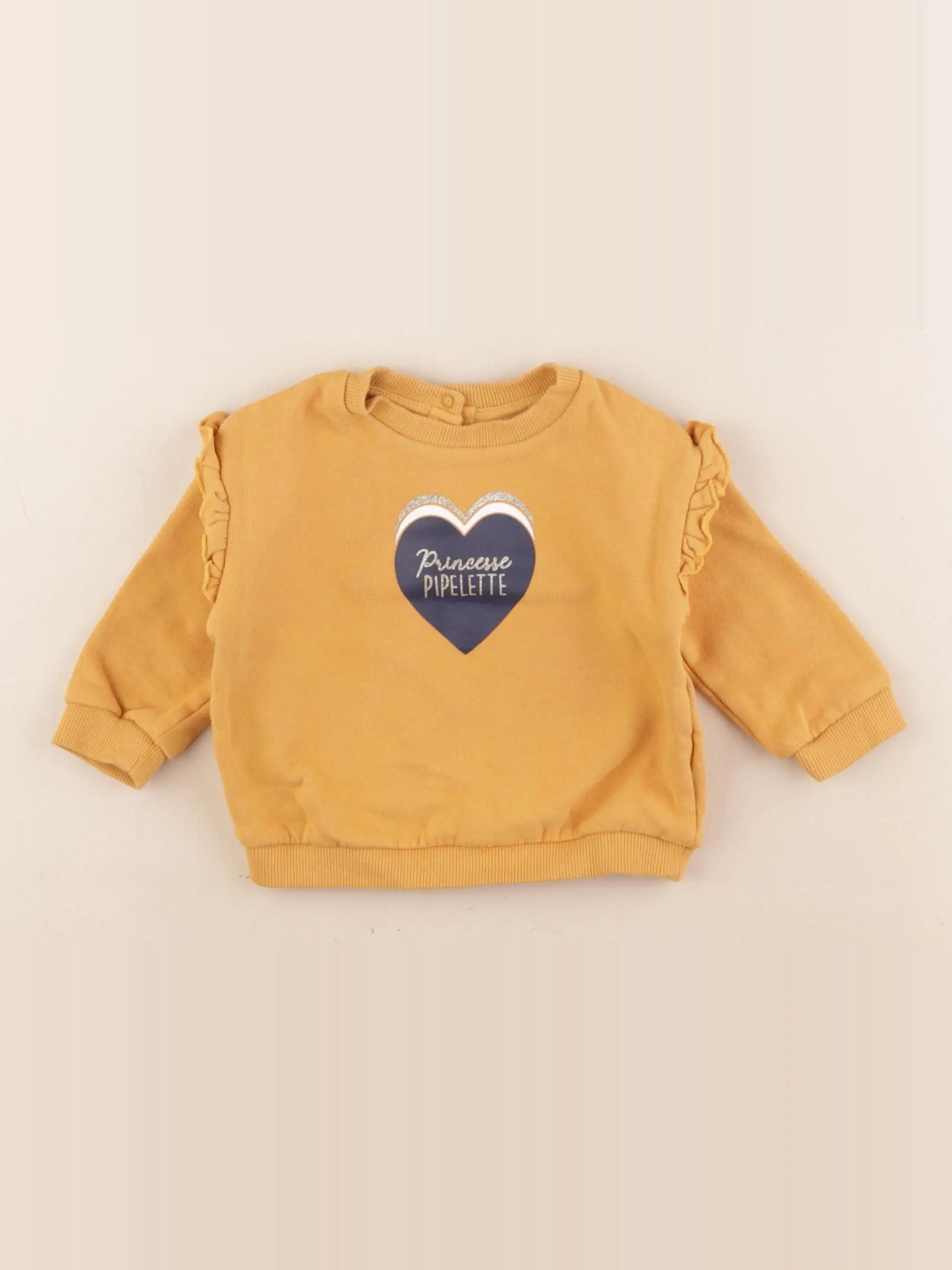 Tape à l'oeil - sweat jaune - 9 mois