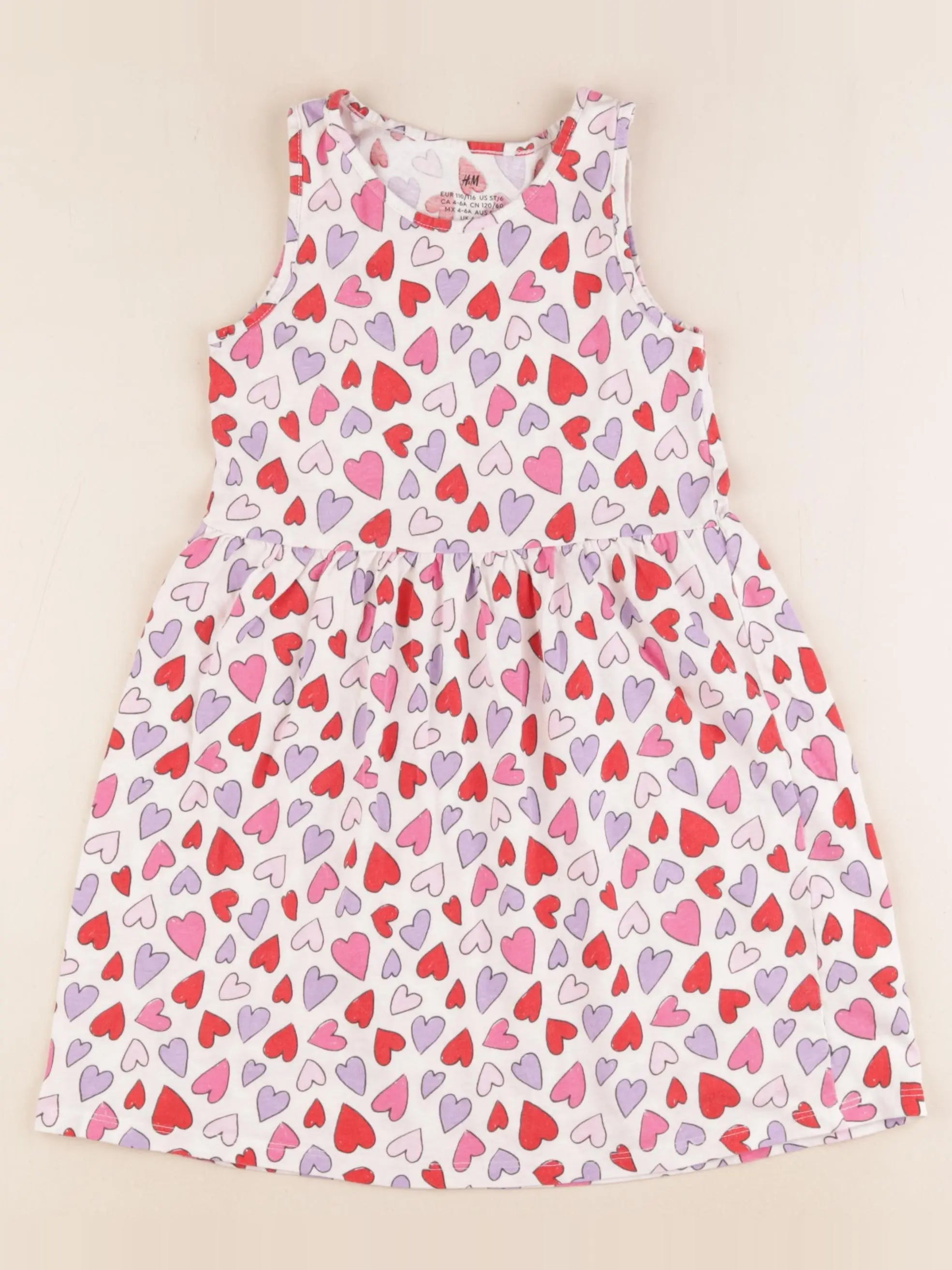 H&M - robe multicolore - 4/6 ans