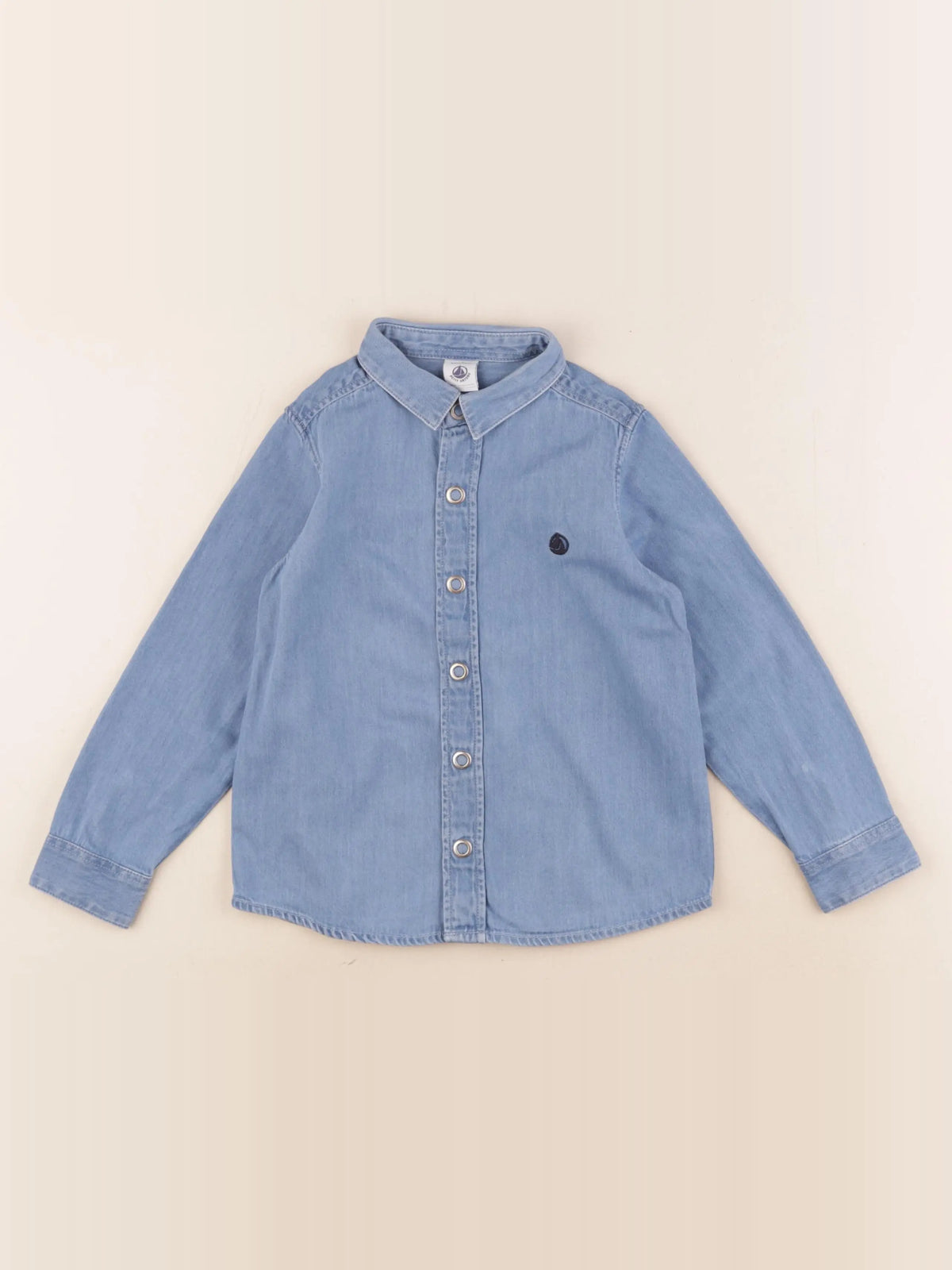 Petit Bateau - chemise bleu - 5 ans