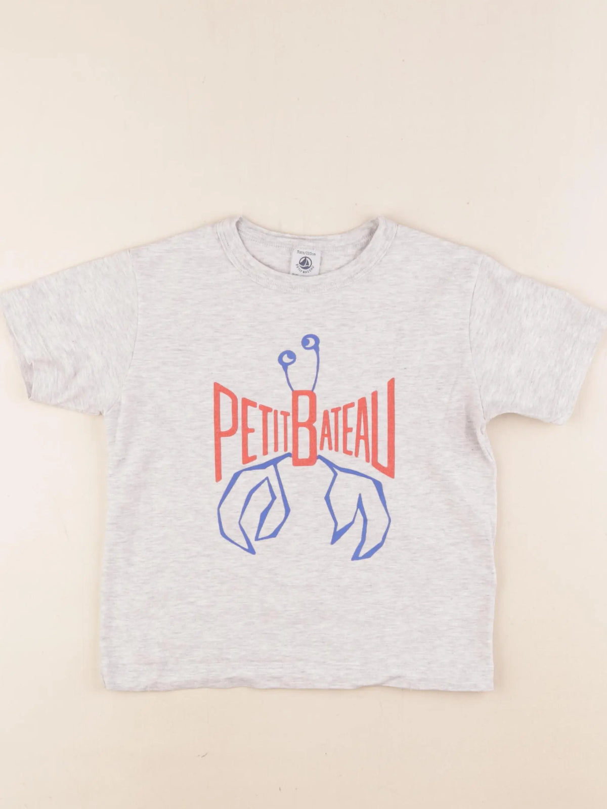 Petit Bateau - tee-shirt gris - 5 ans