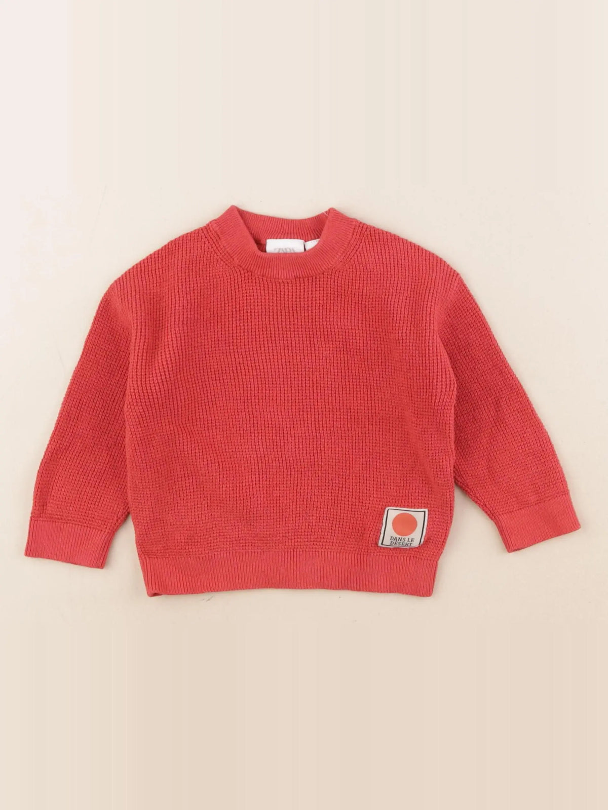 Zara - pull orange - 9/12 mois