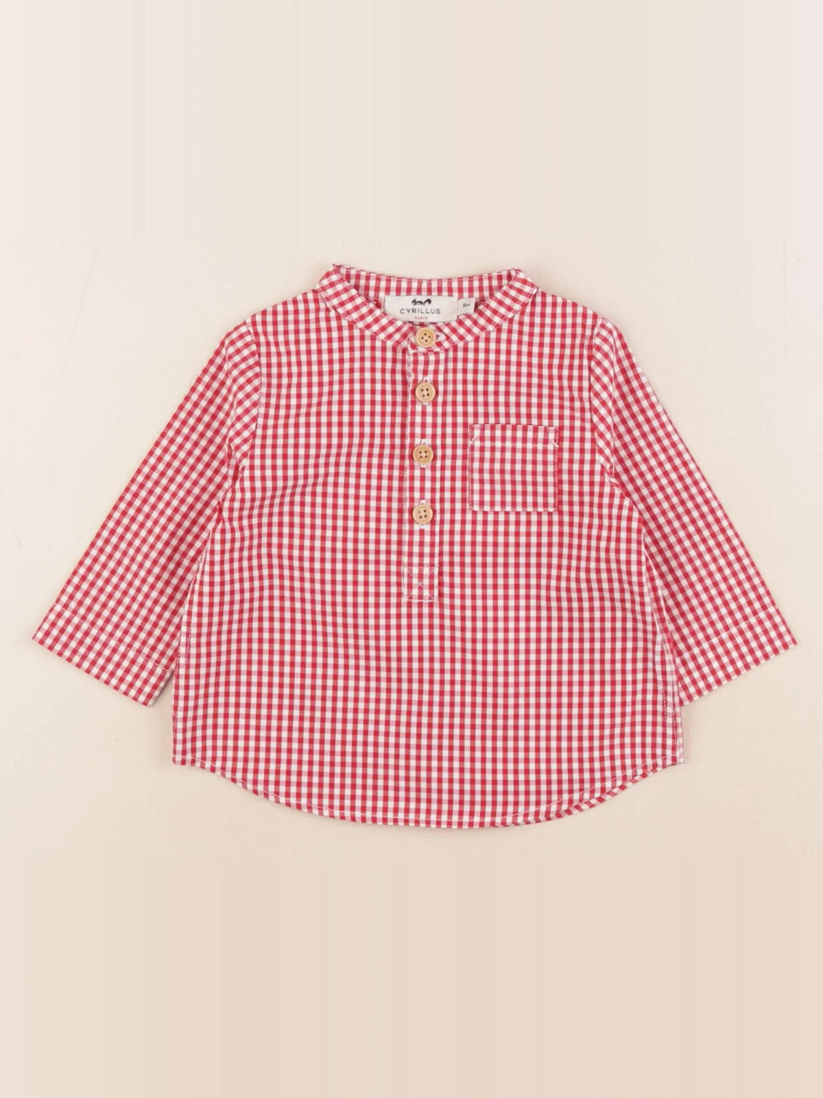 Cyrillus - chemise rouge - 6 mois