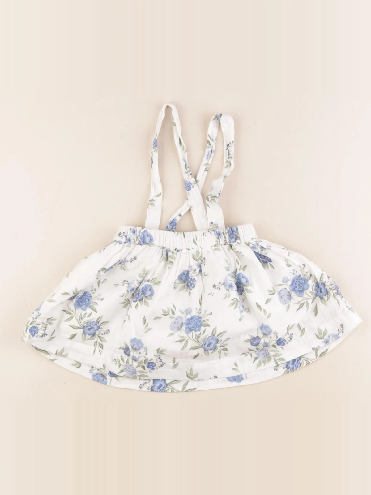 Vertbaudet - jupe bleu, blanc - 2 ans