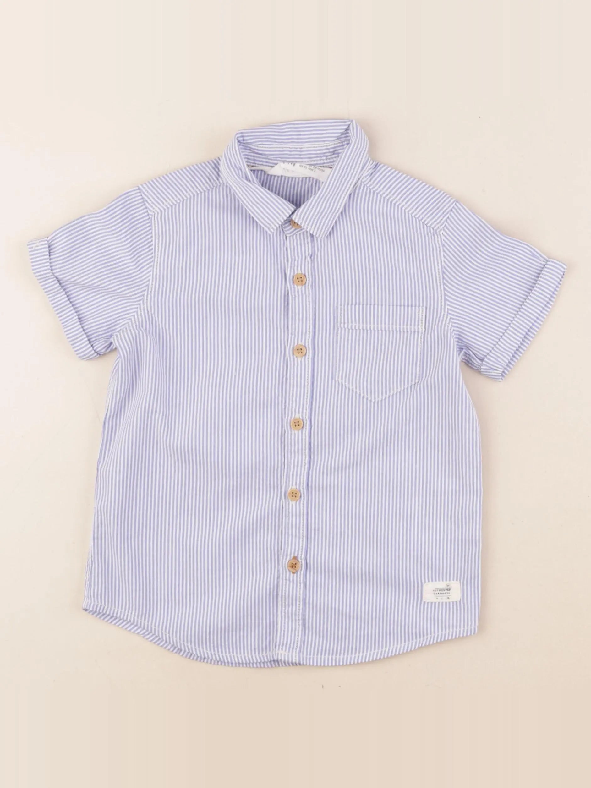 H&M - chemise bleu - 18/24 mois