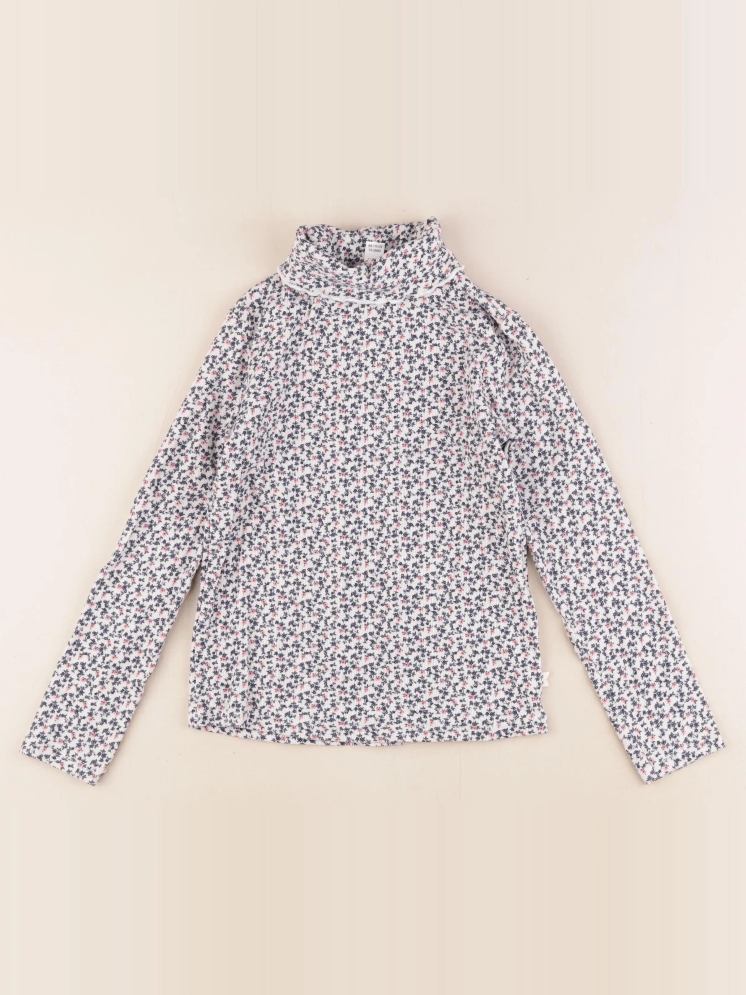 Okaidi - sous-pull bleu, blanc - 5 ans