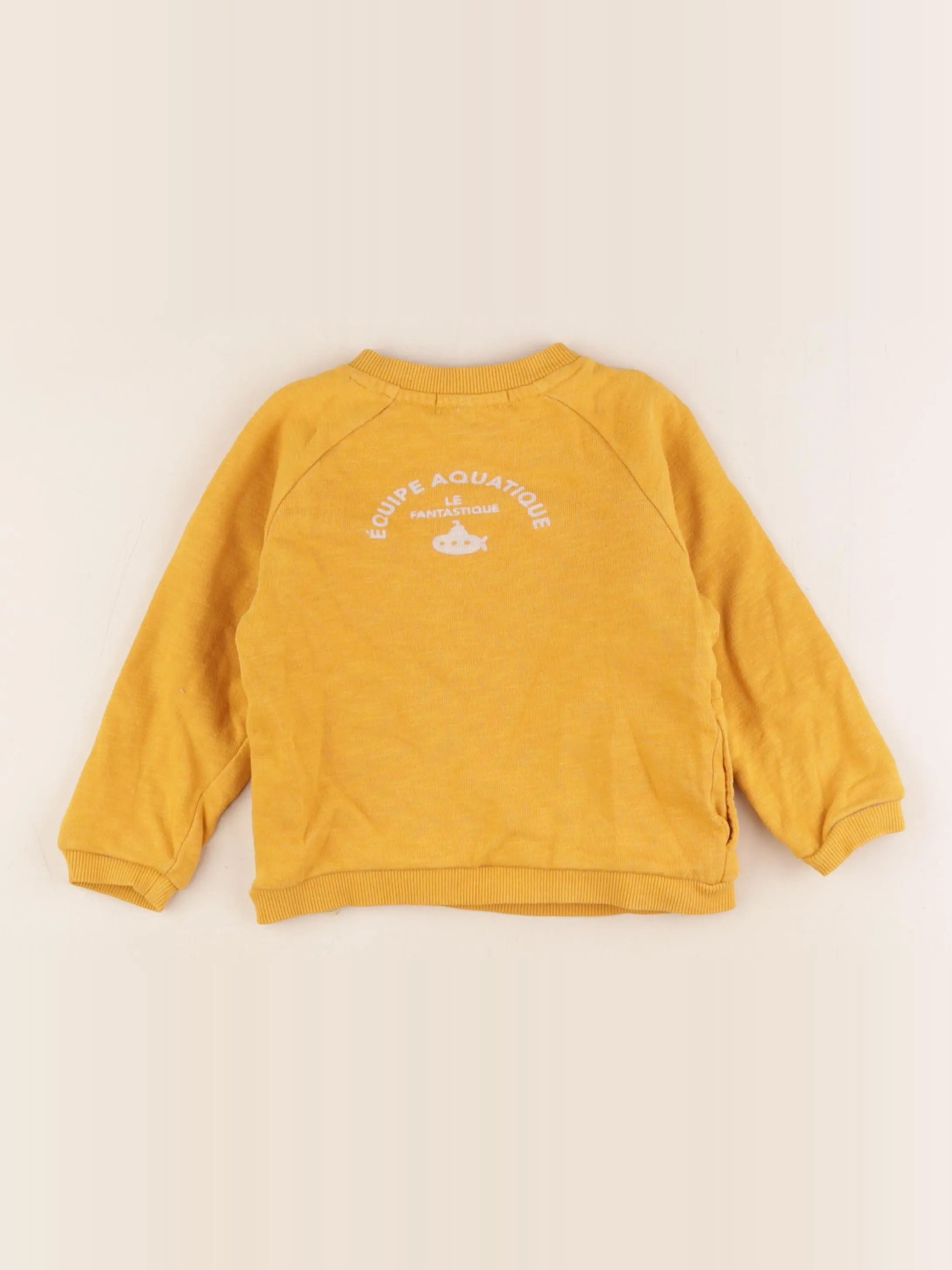 Cadet Rousselle - sweat imprimé au dos jaune - 24 mois