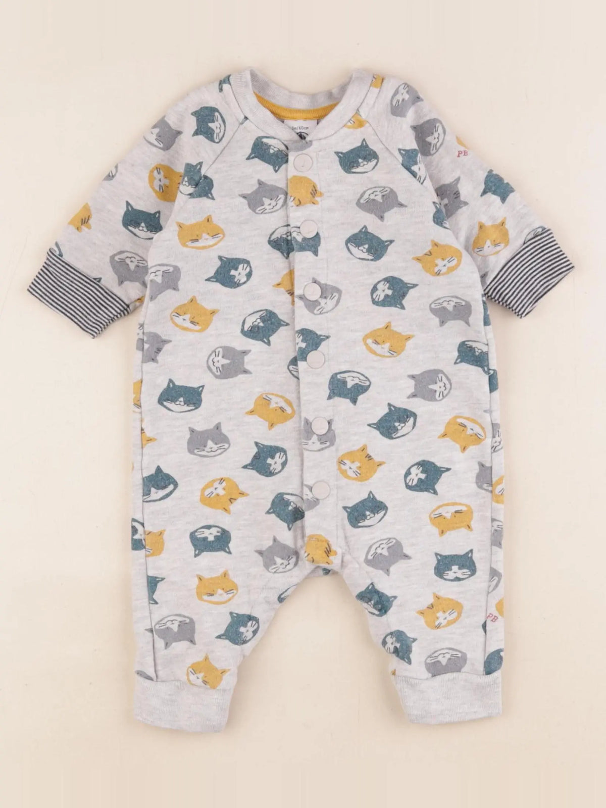 Petit Bateau - combinaison gris - 3 mois