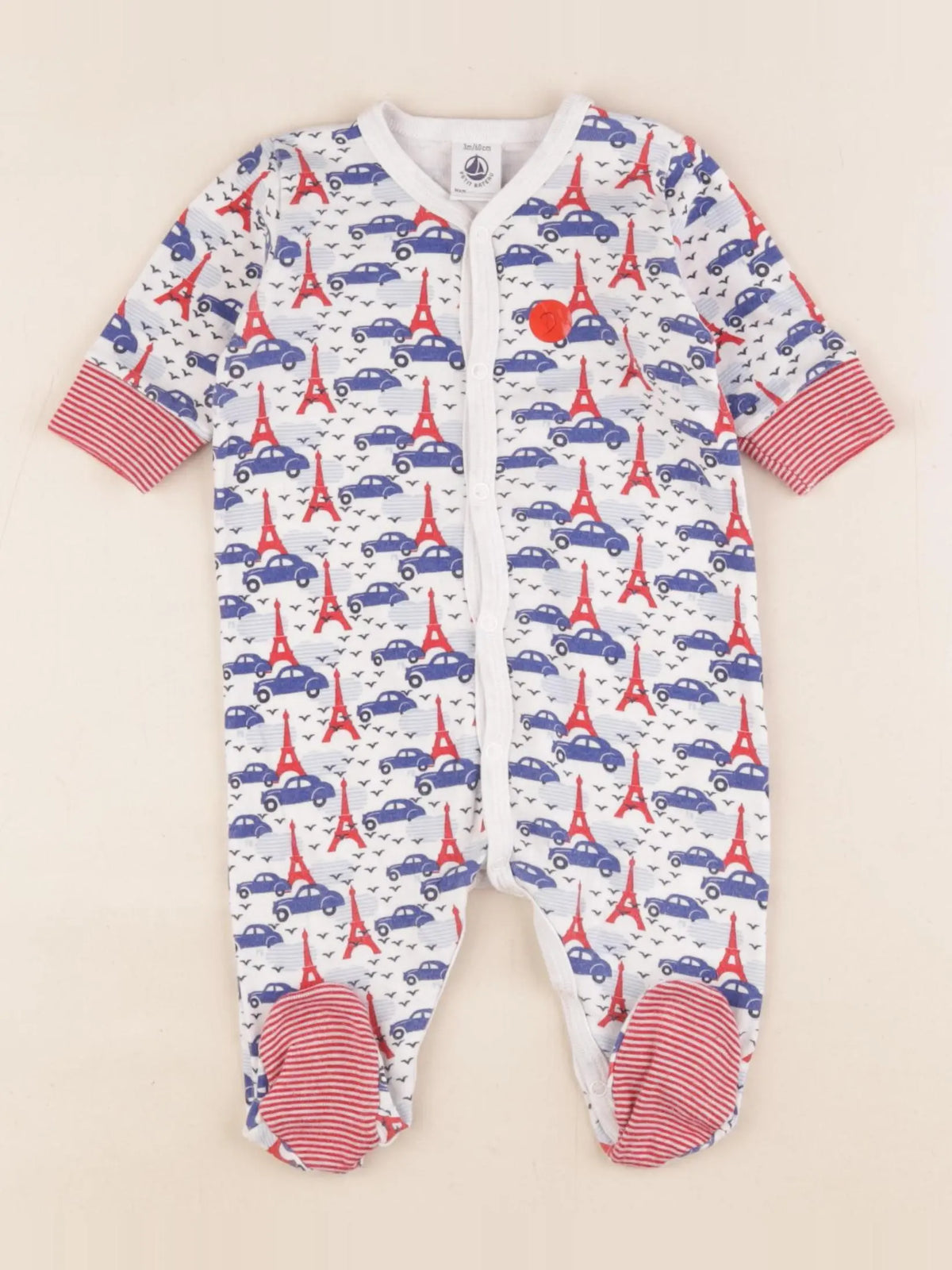 Petit Bateau - pyjama coton multicolore - 3 mois