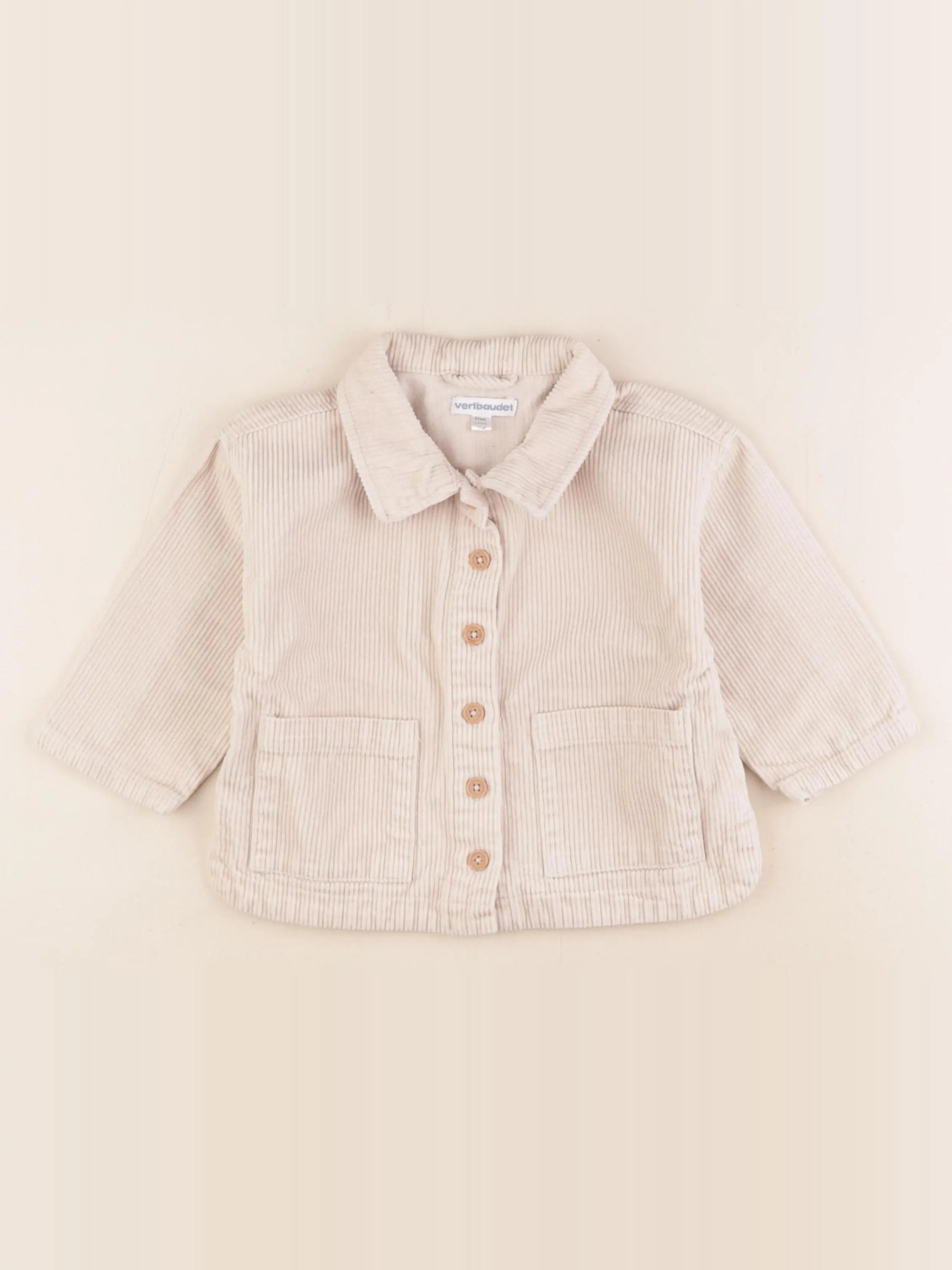 Vertbaudet - chemise beige - 18 mois