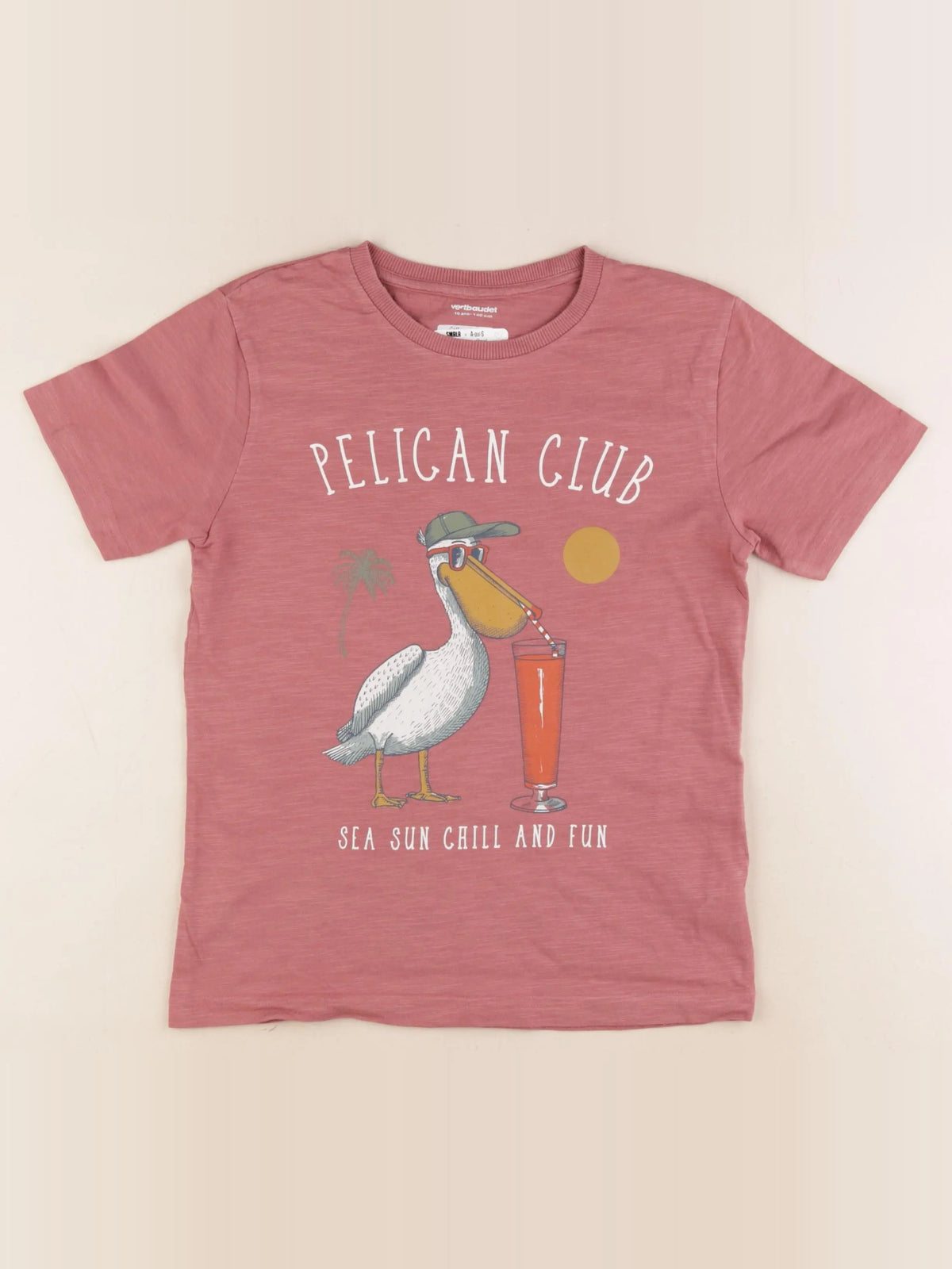 Vertbaudet - tee-shirt rose - 10 ans